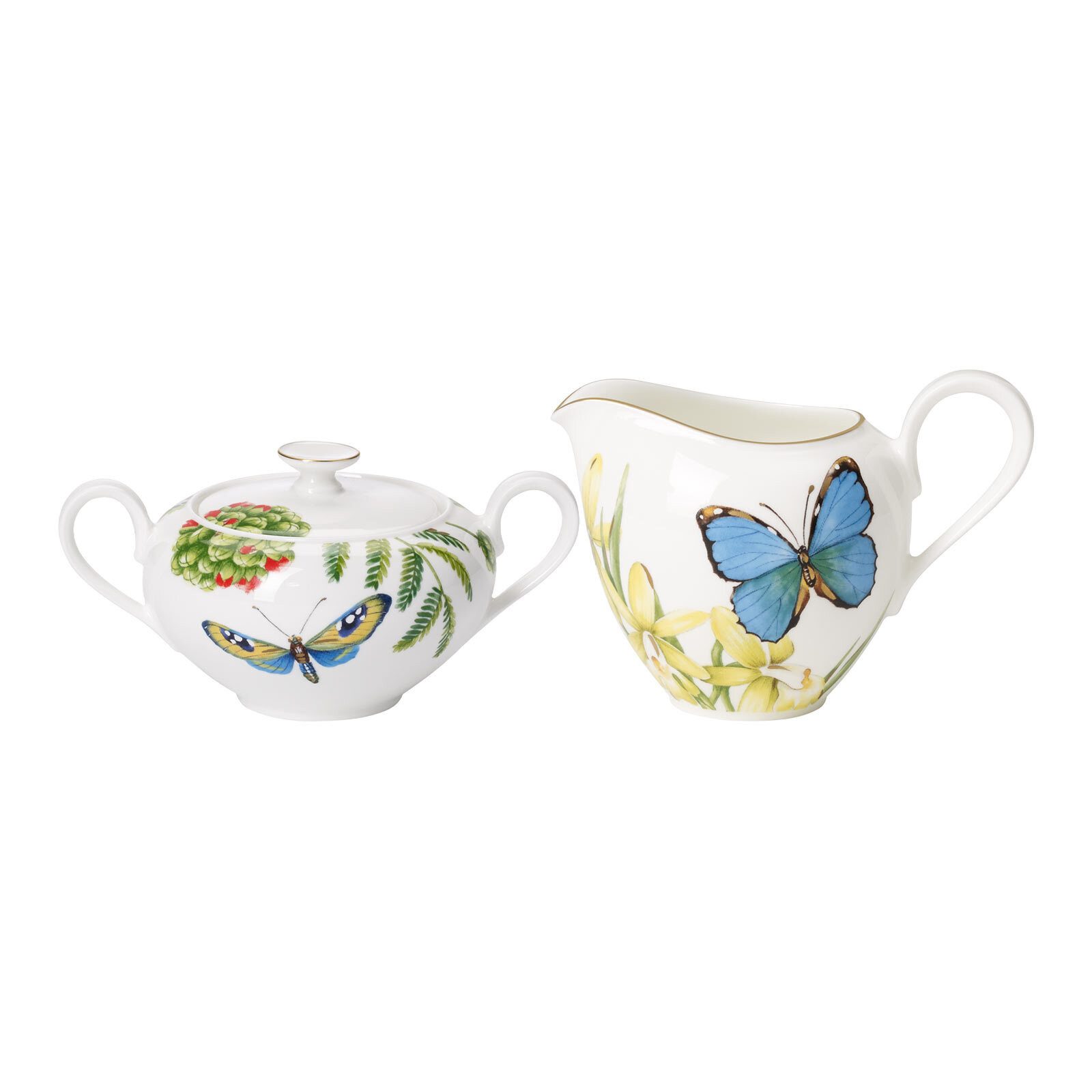Villeroy & Boch Milch- und Zuckerset Amazonia Anmut Milch- und Zucker-Set 2er Set (2-tlg), Porzellan