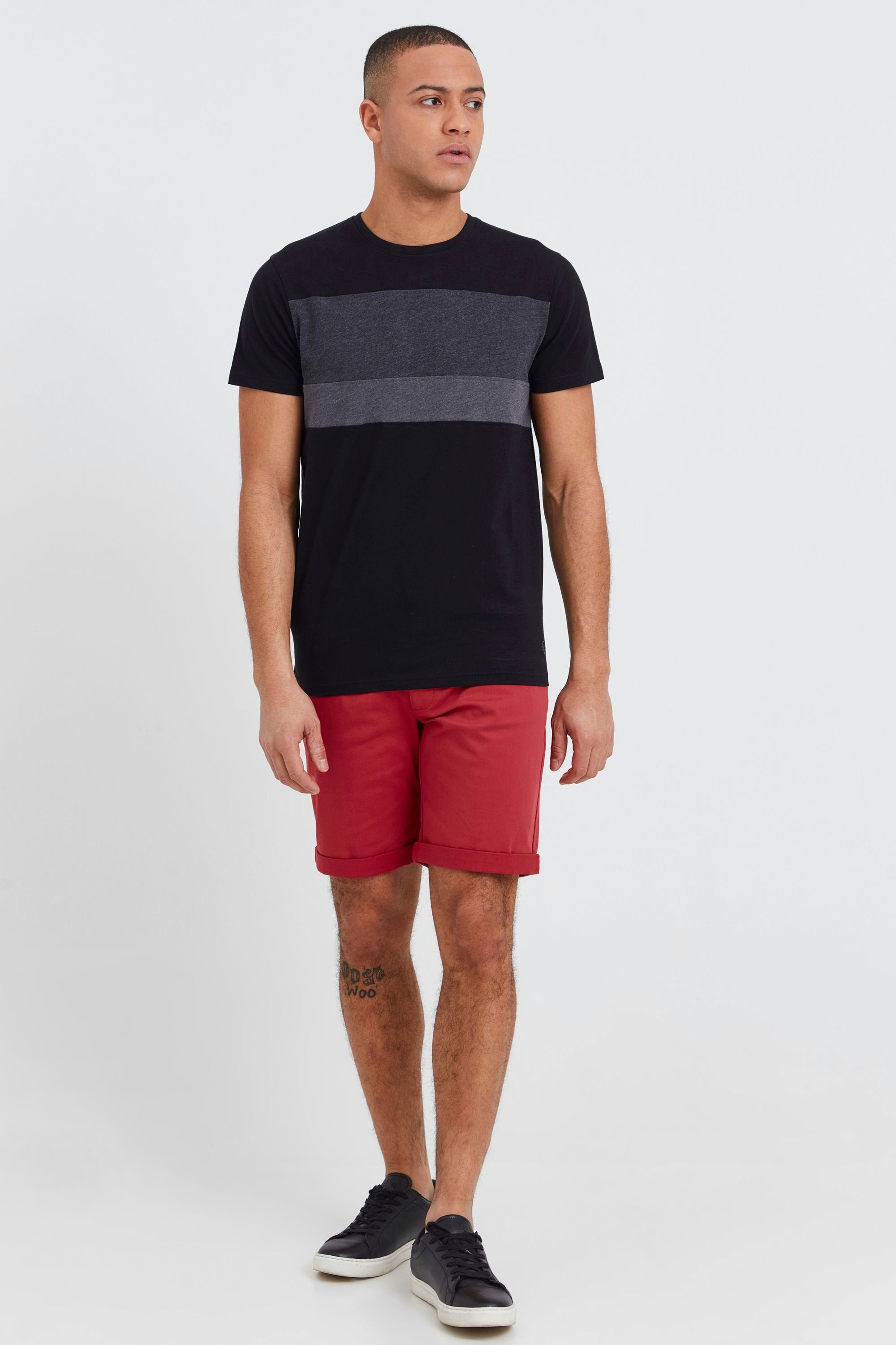 SDSascha Tricolor Streifenoptik Black T-Shirt !Solid in (9000) Rundhalsshirt