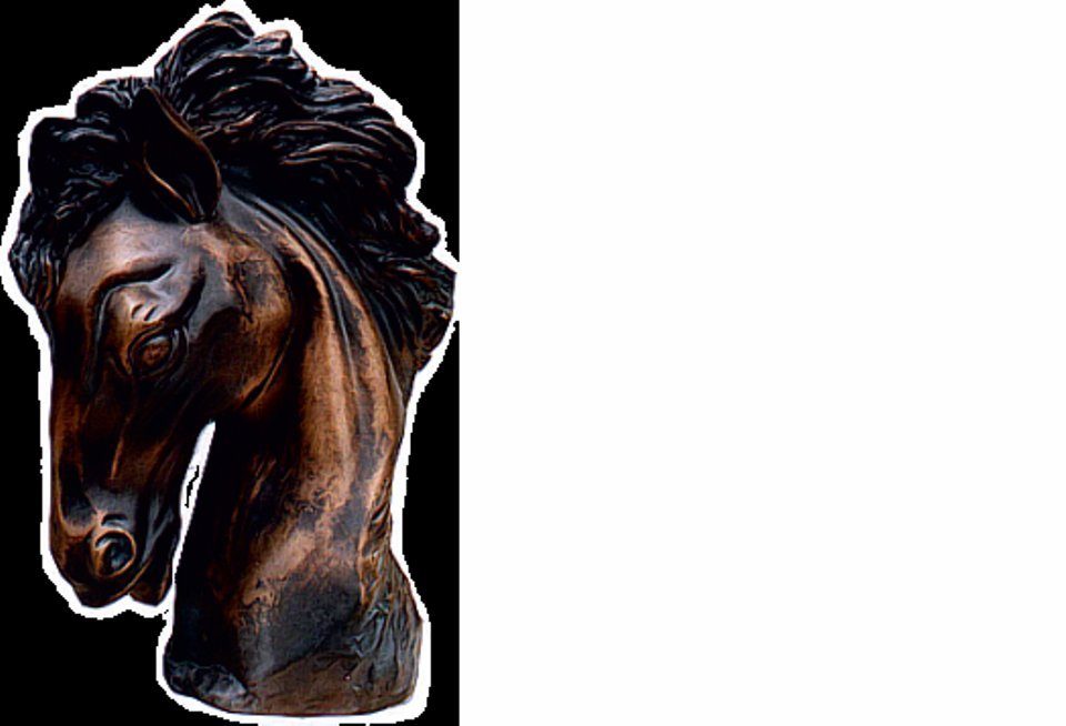 JVmoebel Dekoobjekt Pferd Statue Figur Figuren Mähne 3802 Design Neu Skulptur mit Deko