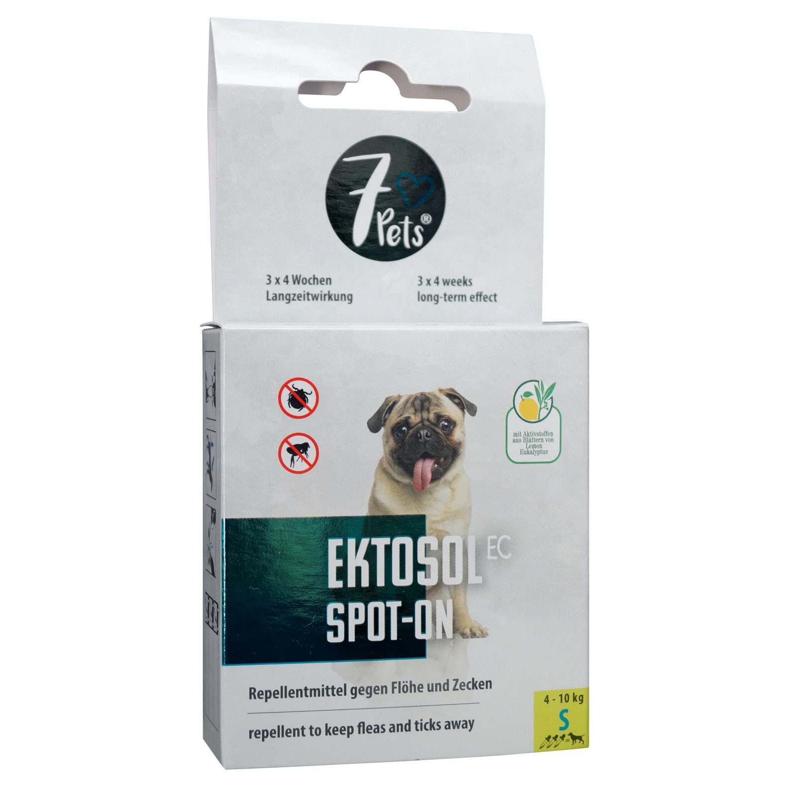 Zeckenschutzmittel Ektosol EC Spot-On für Hunde, S - 3x 1,2 ml