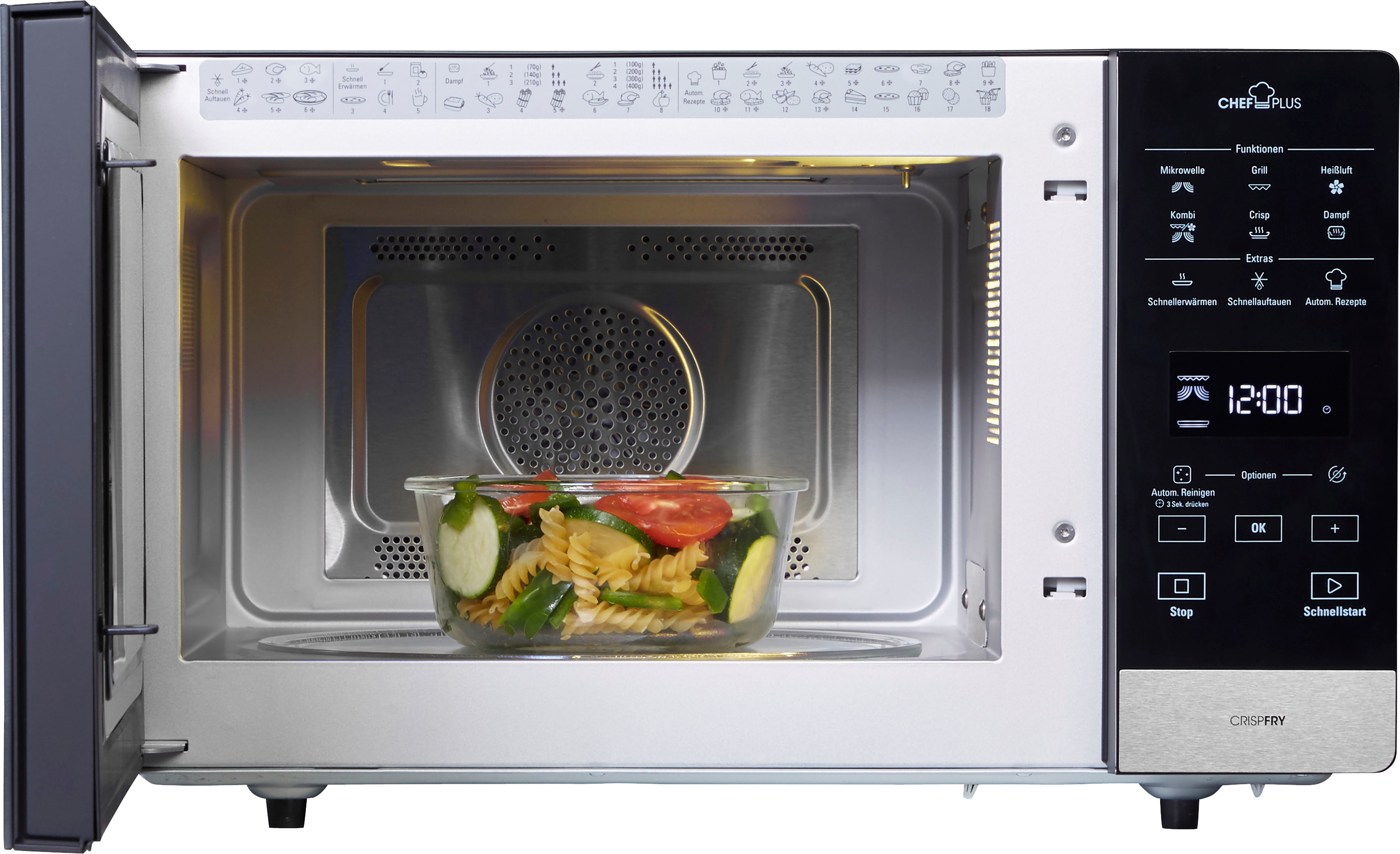 BAUKNECHT Mikrowelle MW 59 MB, Dampfgarfunktion, Grill, Heißluft, Mikrowelle, 25 l