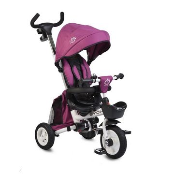 Byox Dreirad Tricycle Flexy Lux 3 in 1, Dreirad, klappbar, Gummireifen, drehbarer Sitz