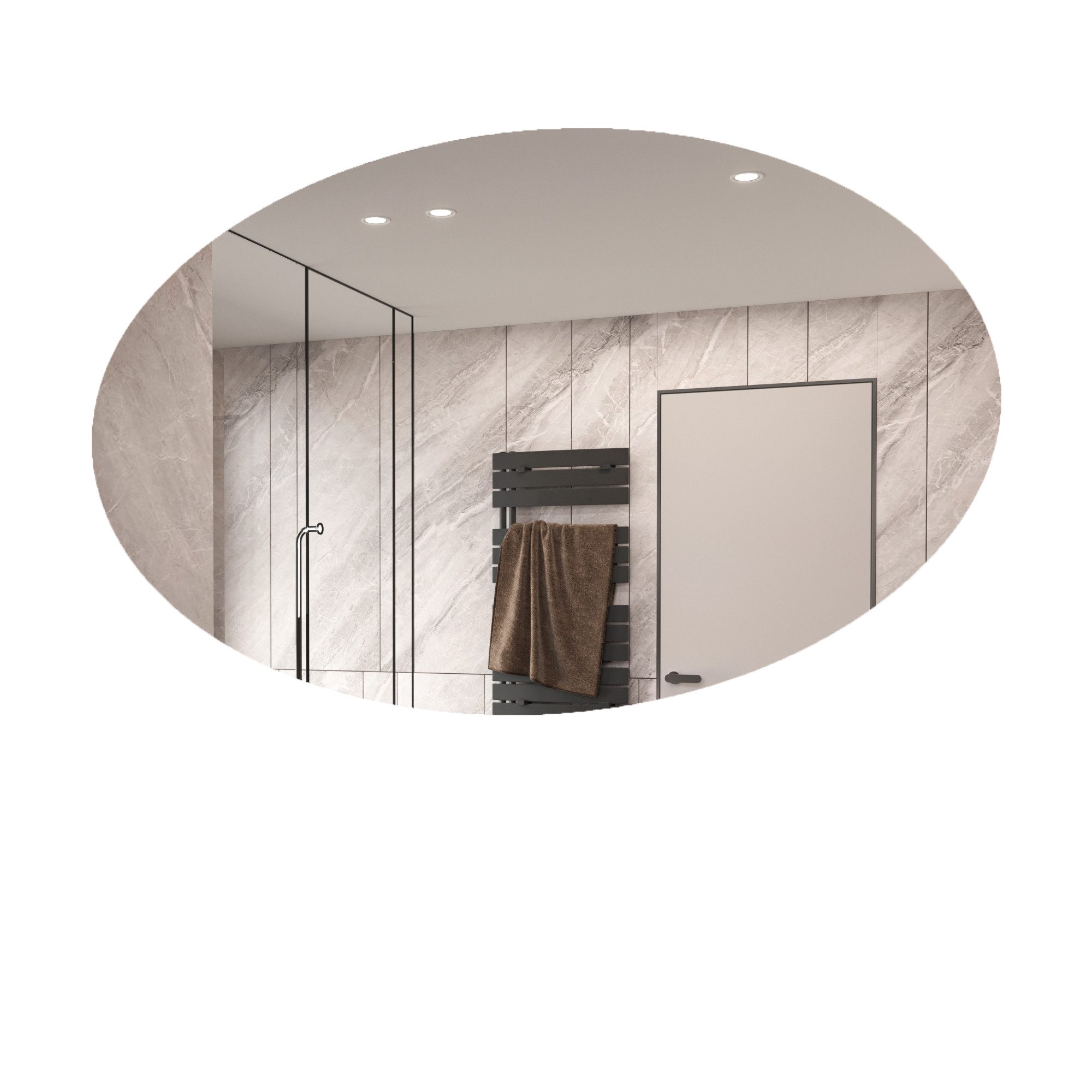 MySpiegel.de Wandspiegel Rahmenloser Spiegel Klar Oval in 4mm Stärke mit Be günstig online kaufen