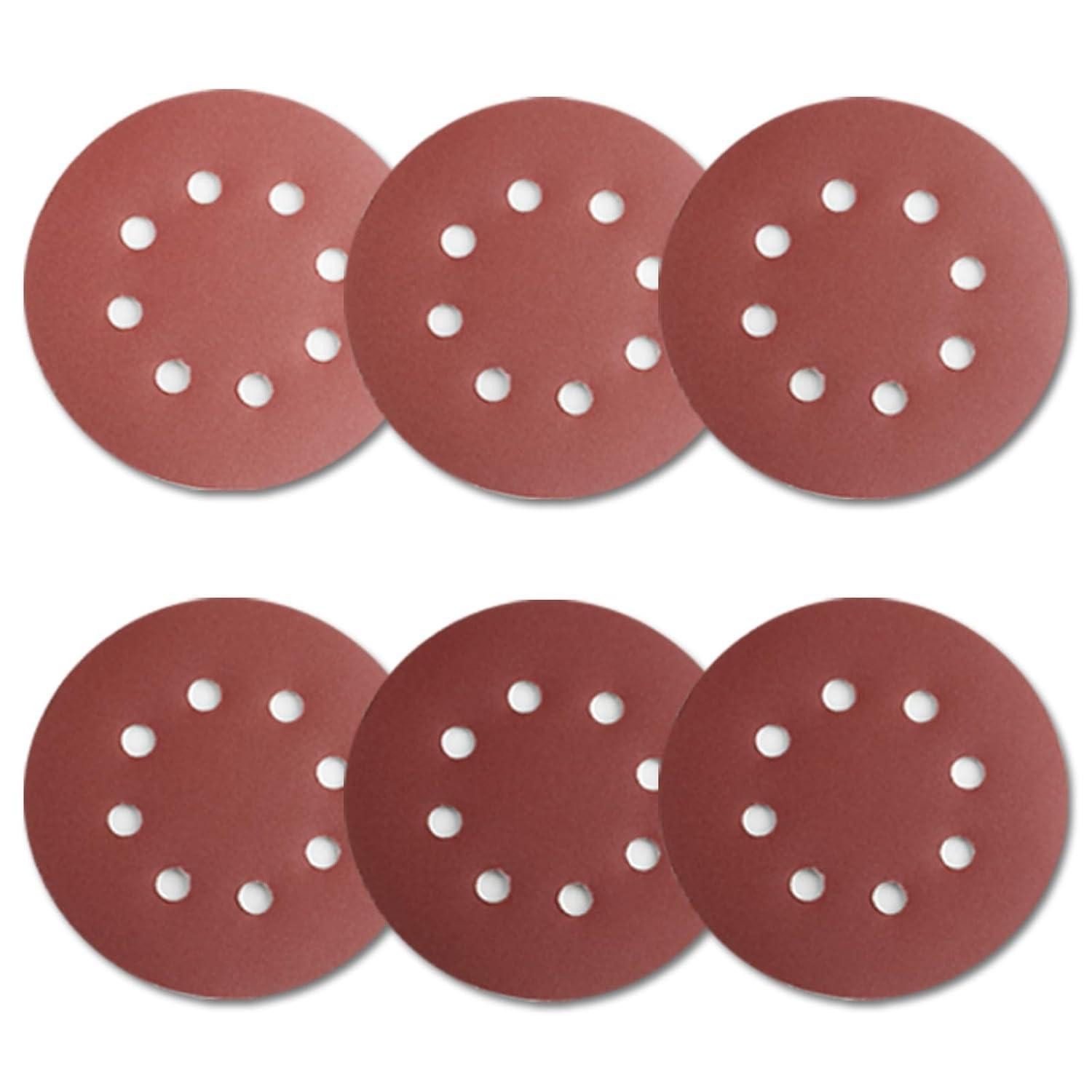 Schleifscheibe Schleifpapier 125mm Klett 90 Stück 8 Löcher 40 80 120 40-240 Körnung