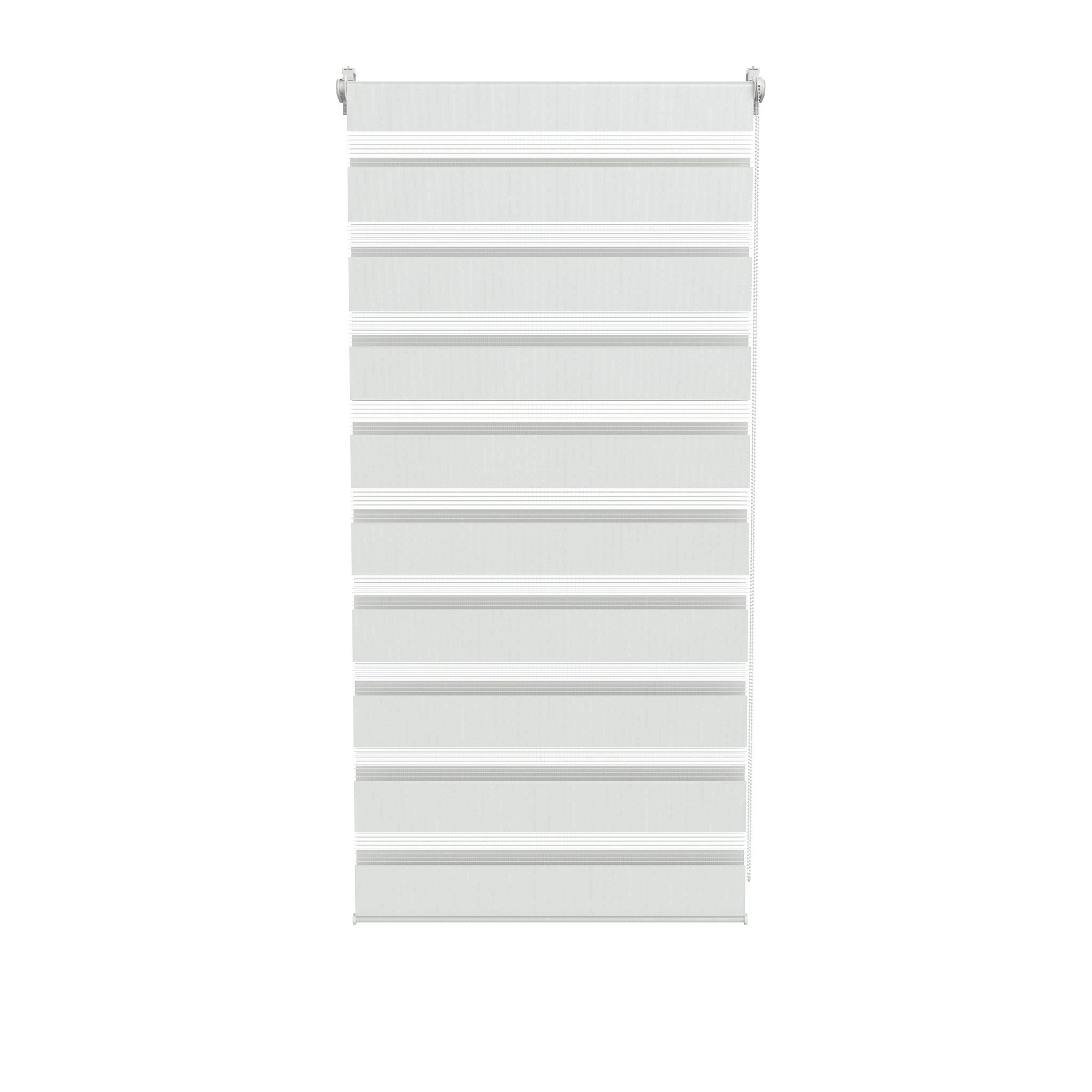 Doppelrollo Verdunkelungsrollo, einfach zu montieren, Schwarz/Grau/Weiß, FIVMEN, Zebrarollo Rollos ür Wohnzimmer Küche Büro lichtdurchlässig