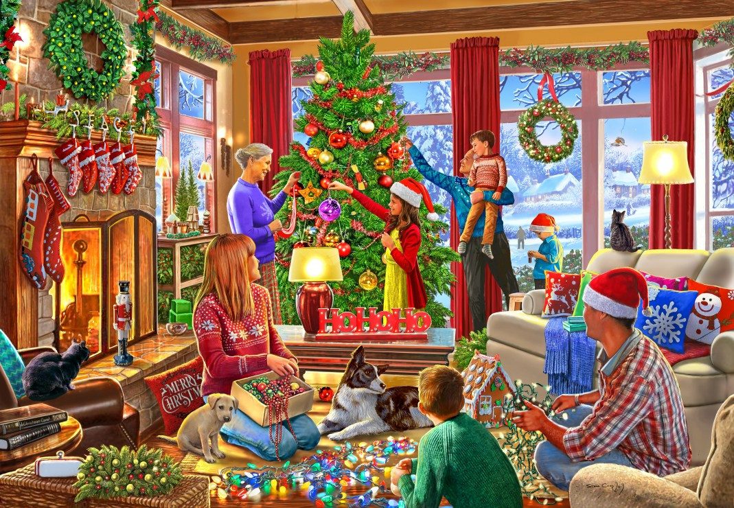Bluebird Puzzle Puzzle Christmas Decorating, Puzzleteile