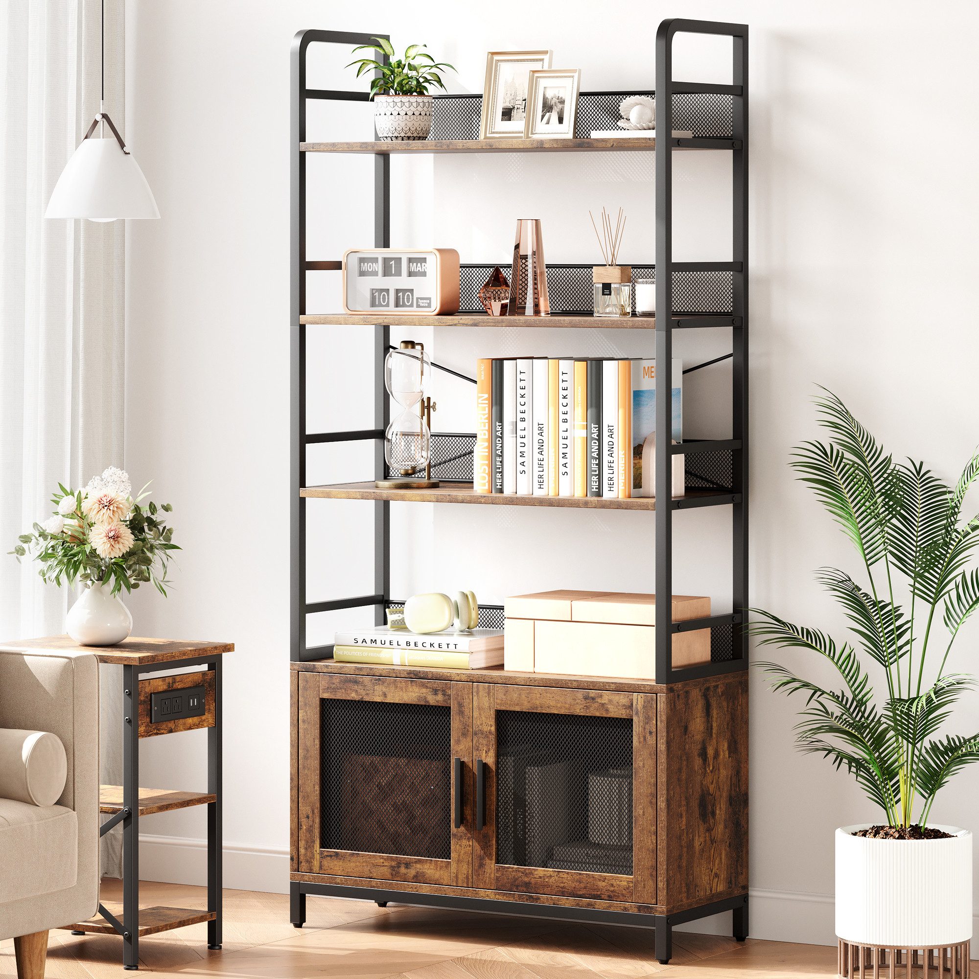 GarveeMore Bücherregal mit Lagerung,4 Schichten offenes günstig online kaufen