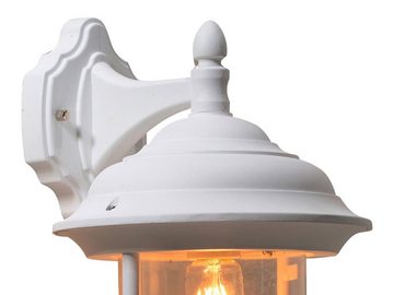 KONSTSMIDE LED Außen-Wandleuchte, LED wechselbar, Warmweiß, Wand-laterne Landhausstil Haus-wand beleuchten Außenlicht Weiß H: 46cm
