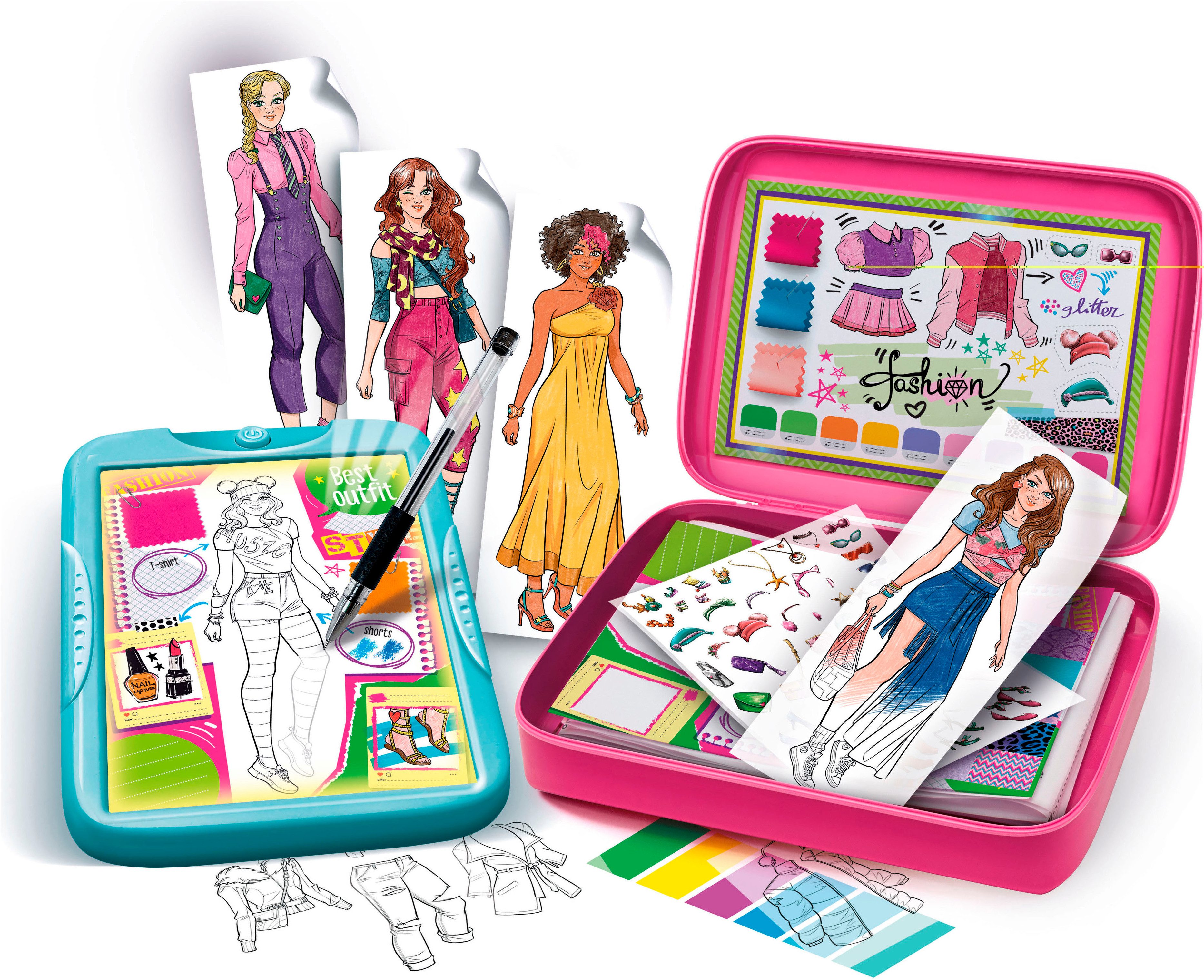 Clementoni® Kreativset Idea, Fashion Design Studio, Mit Licht