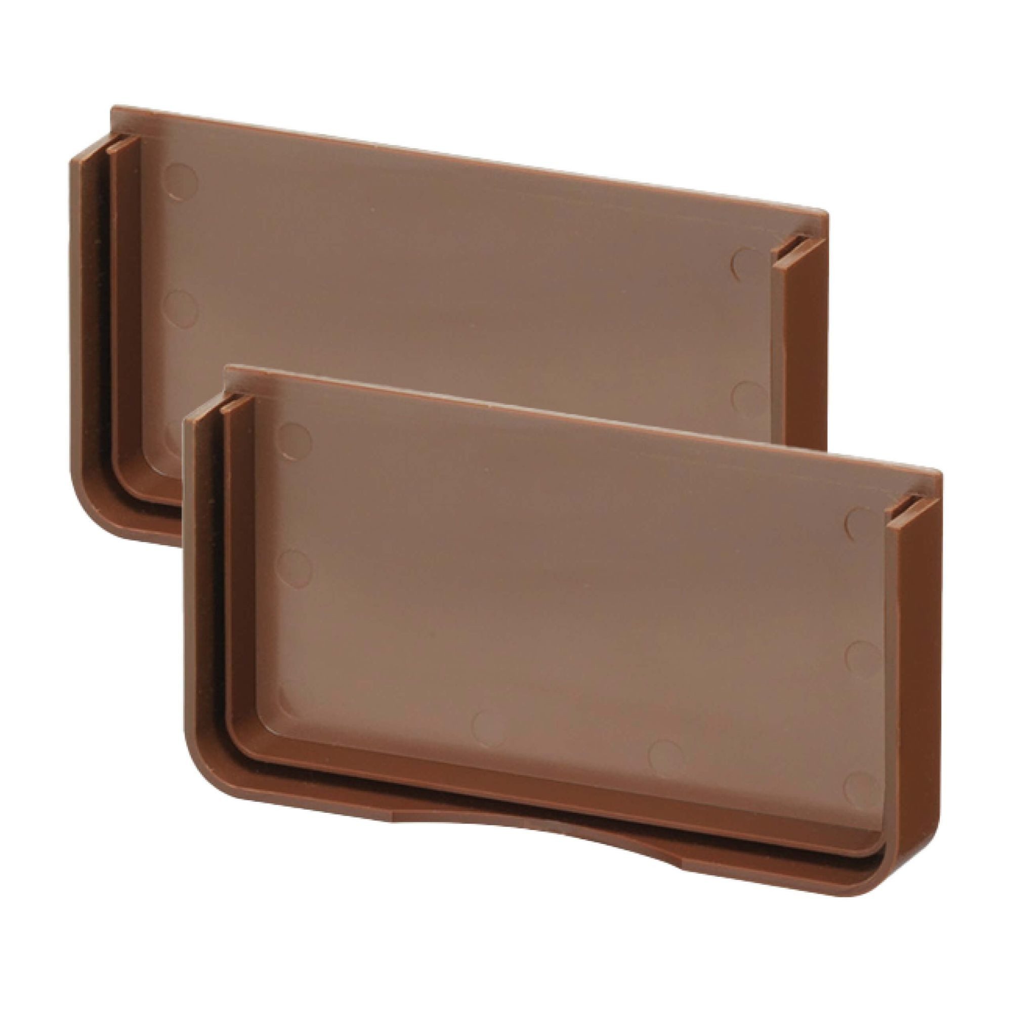 INEFA Dachrinne Rinnenendstück Carport Set rechts und links kastenförmig, 12 x 7 x 2cm, Dachrinne, Zubehör Gartenhaus, Endstück, Verbinder, Verbindungsstück