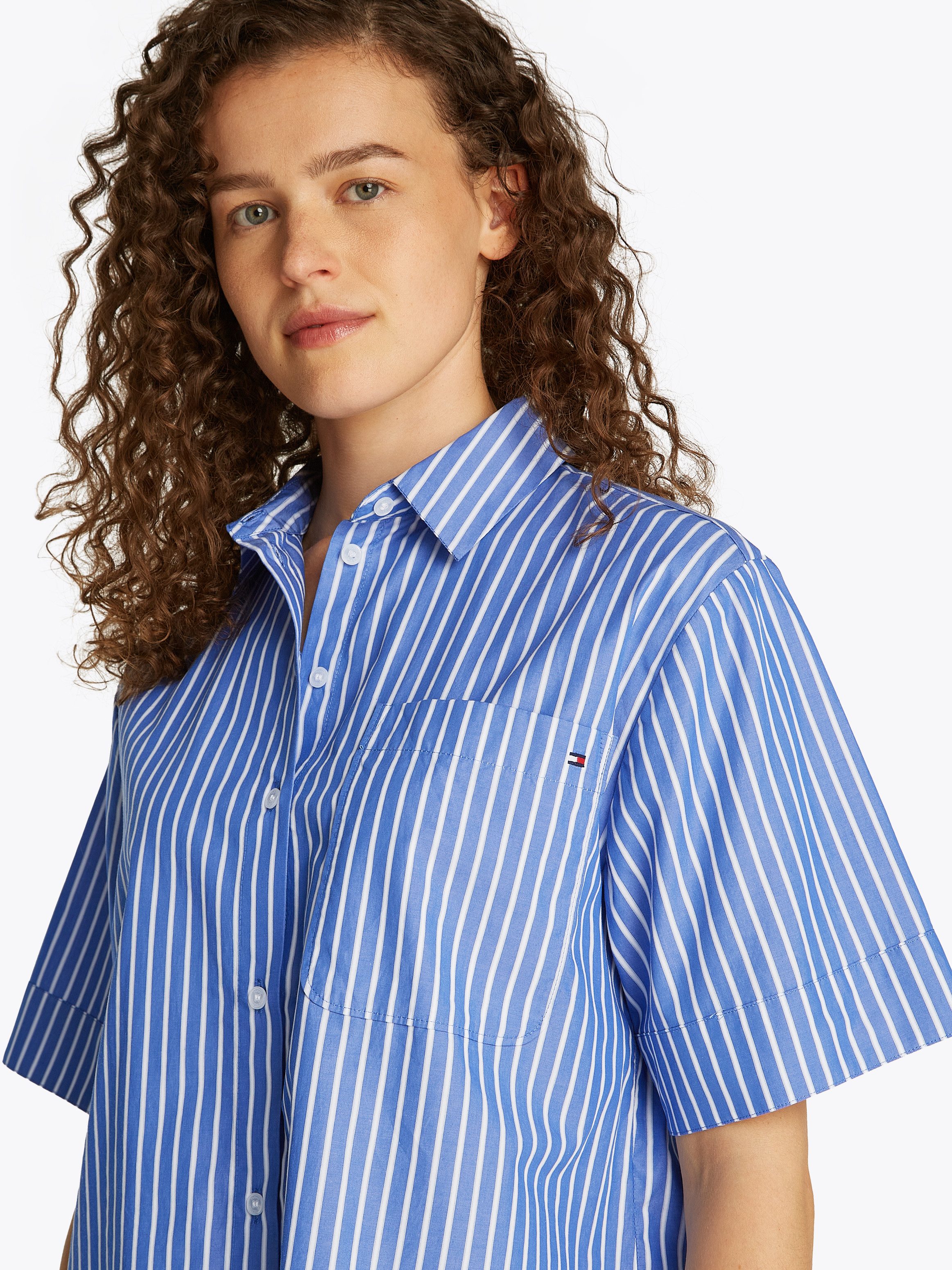 Tommy Hilfiger Kurzarmshirt POPLIN BOXY SHORT günstig online kaufen