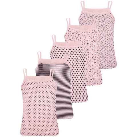 LOREZA Unterhemd 5 Kinder Mädchen Unterhemden Unterwäsche Tank Baumwolle Gr. 92-170 (Set, 5-St)