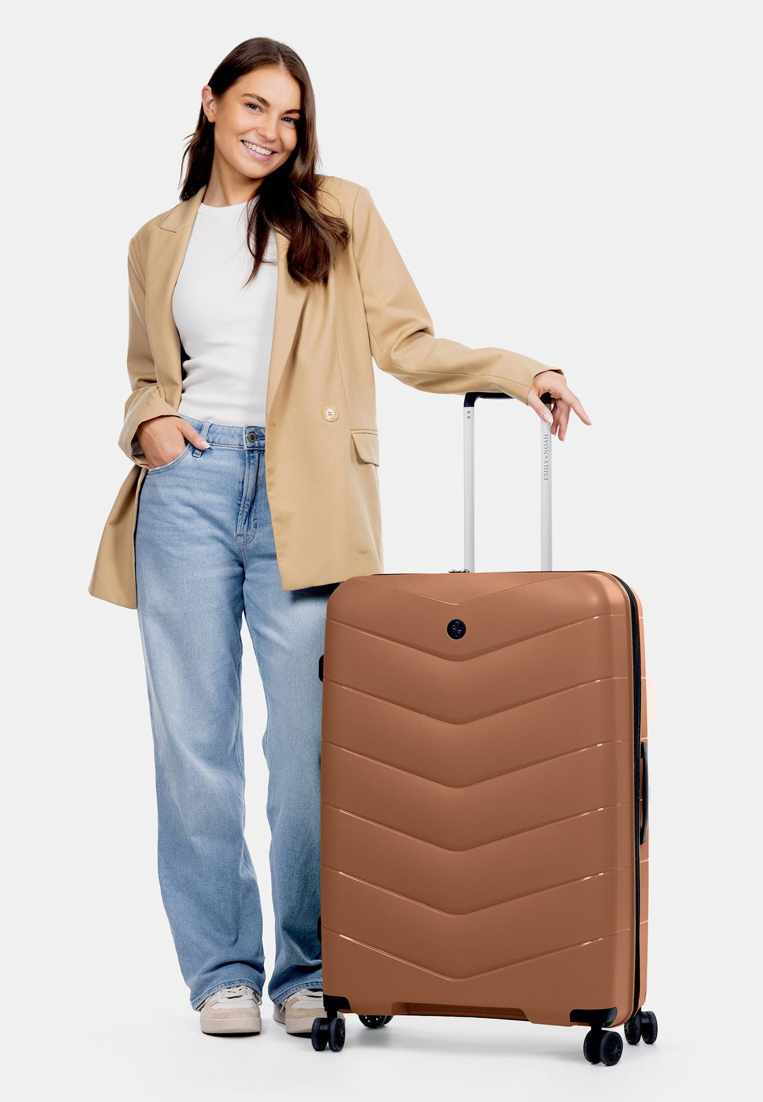 EMILY & NOAH Hartschalen-Trolley E&N Travelbestie Werner, 4 Rollen