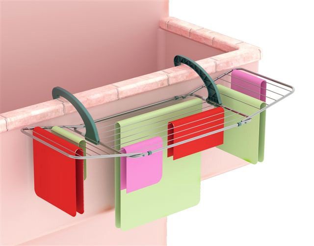 Bischof Colombo Heizungs- und Balkonwäschetrockner Balcony, 18 m Trockenlänge, Stahl/Kunststoff, ausziehbar