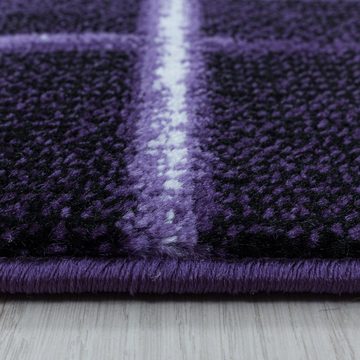 Teppich Gestreift Design, Teppium, Rechteckig, Höhe: 9 mm, Kurzflor Teppich Gestreift Design Teppich Violett Teppich Wohnzimmer