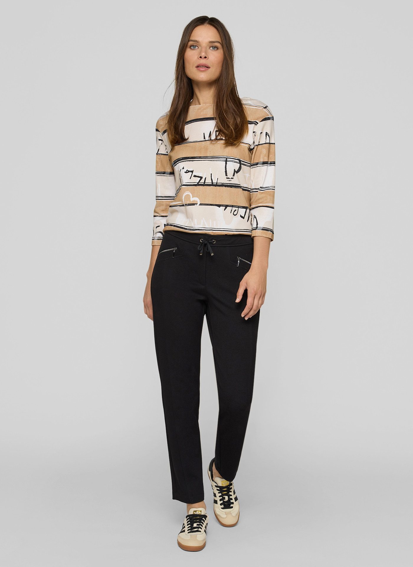 Rabe 3/4-Arm-Shirt mit All-Over Schriftzüge