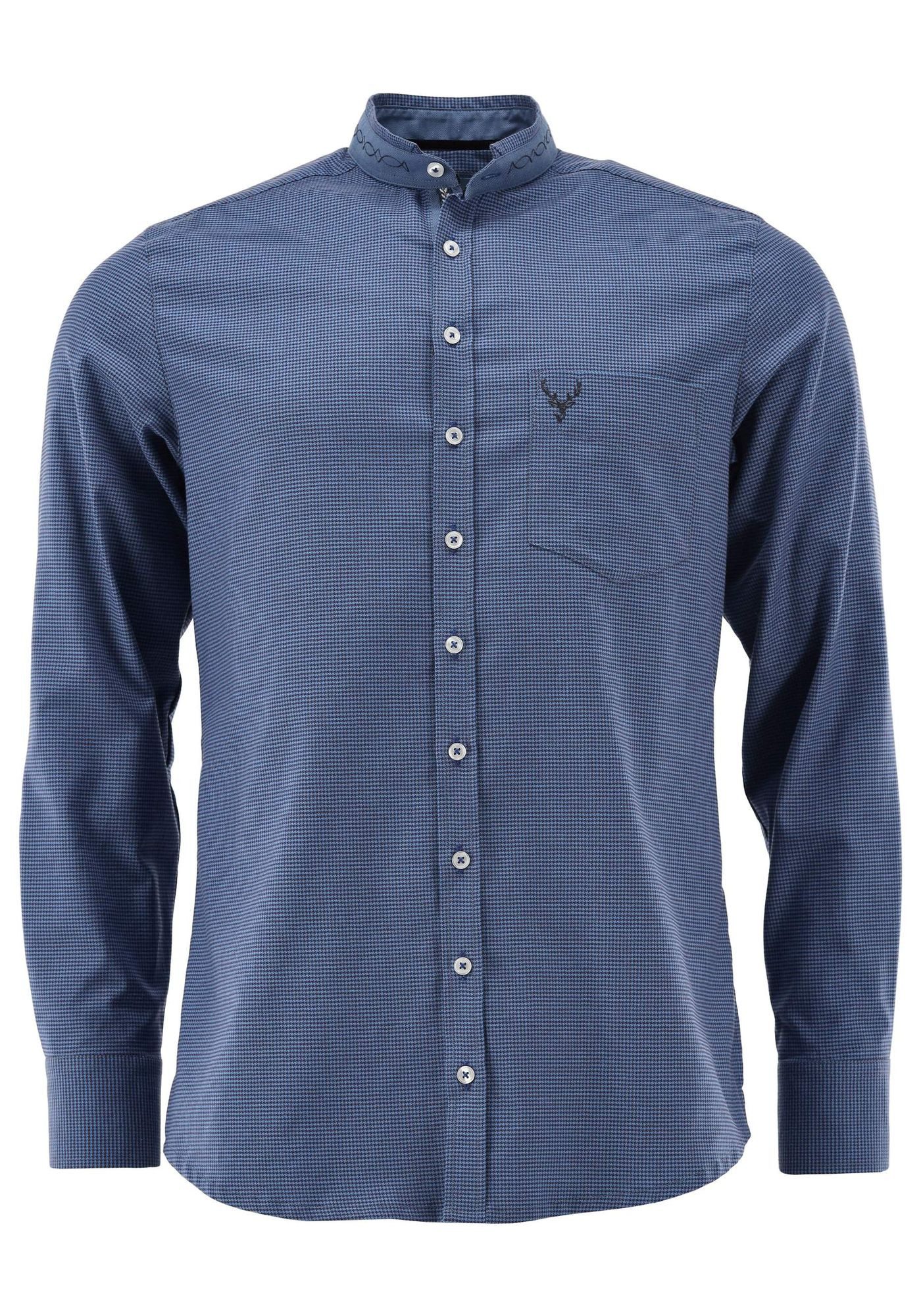 OS Trachten Trachtenhemd Ektio Slim Fit, Stehkragen, Hirsch-Stickerei auf d günstig online kaufen