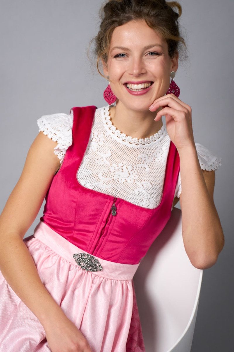 MarJo Dirndl Samt Dirndl 2tlg. - GRAFLING - fuchsia günstig online kaufen