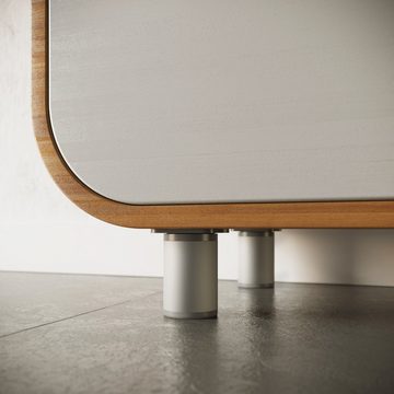 sossai® Möbelfuß Runde Schrankfüße, 4er & 8er Set, höhenverstellbar, (4-St), Design: Aluminium