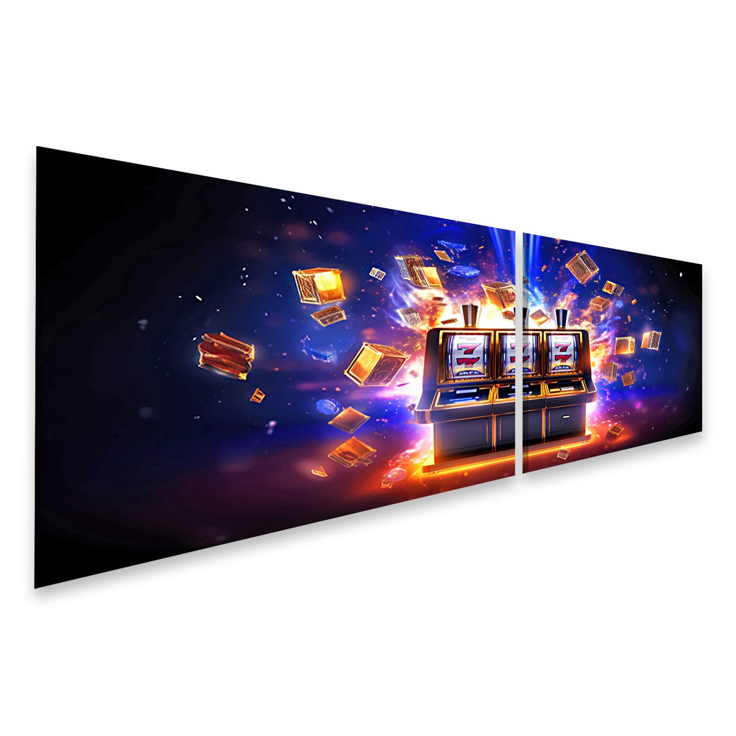 islandburner Leinwandbild Online Casino Banner Spielautomat Gewinnt Jackpot Konzept Gr Bilder