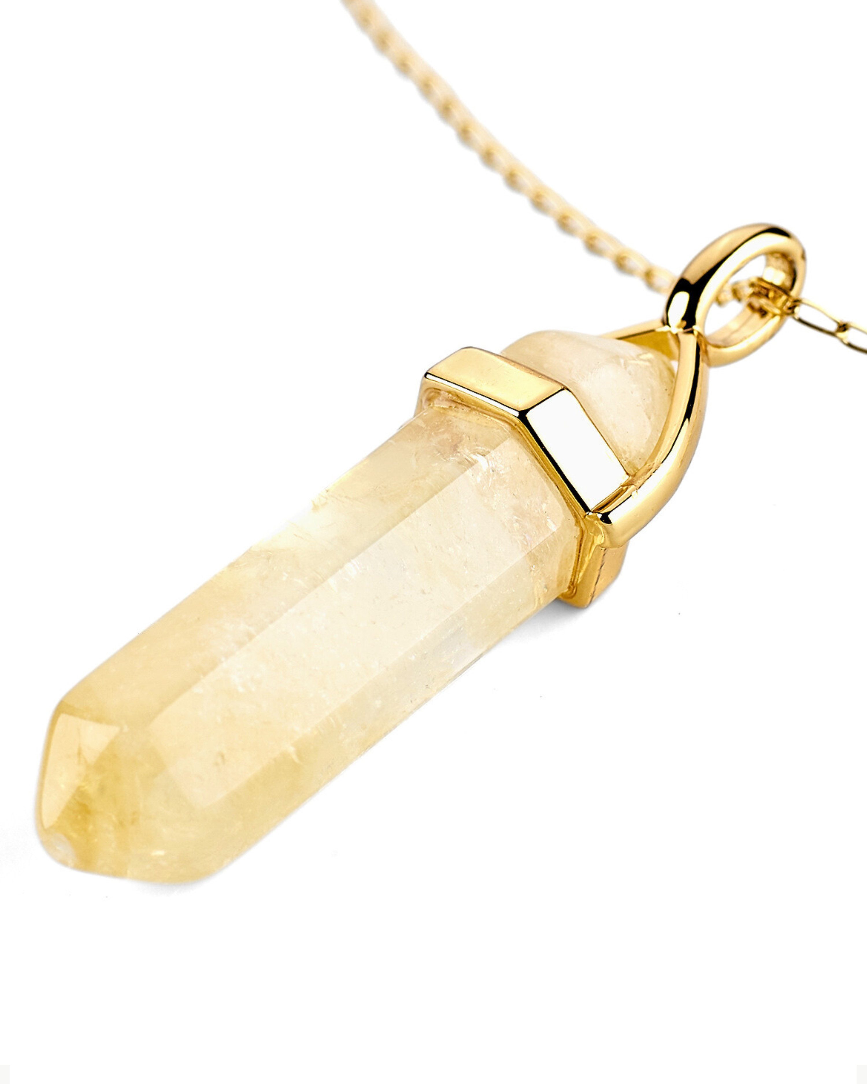 LAVISA Kette mit Anhänger Edelstein Halskette Obelisk gold Naturstein Krist günstig online kaufen