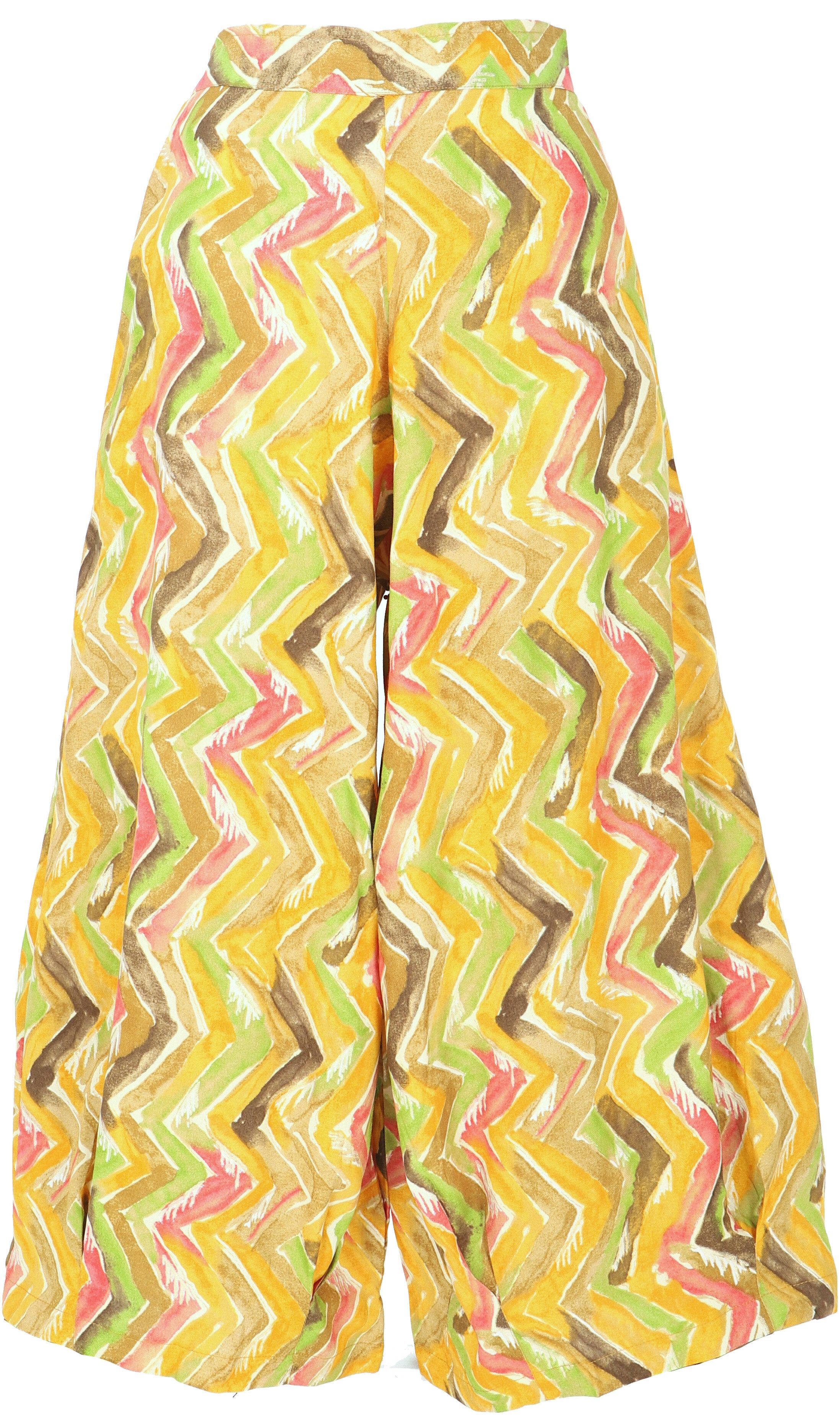 Guru-Shop Relaxhose Knöchellange Palazzohose, weite Boho.. alternative Bekleidung
