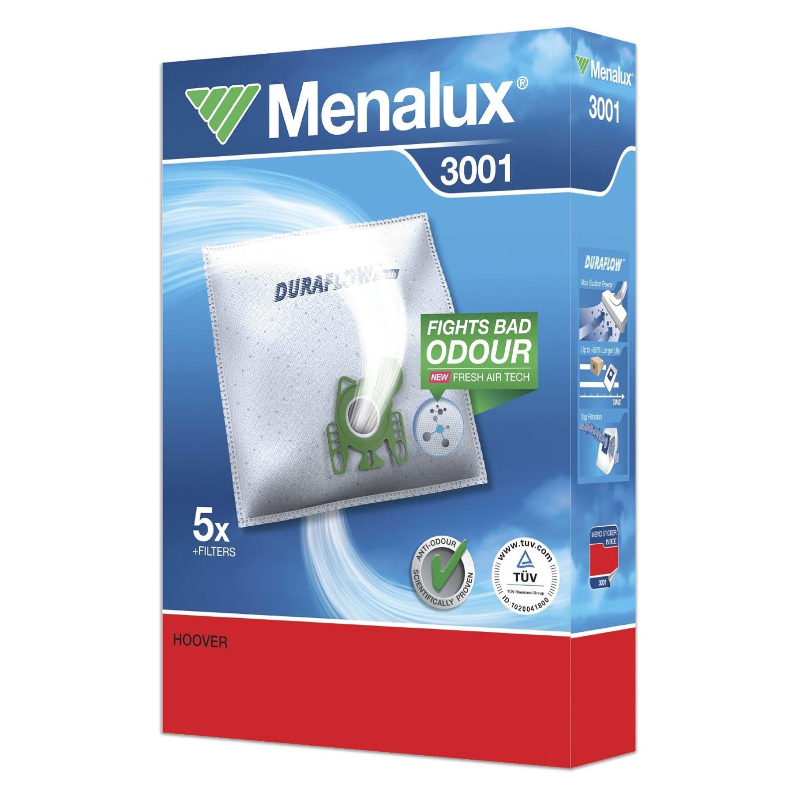 Menalux Staubsaugerbeutel 3001 Staubbeutel