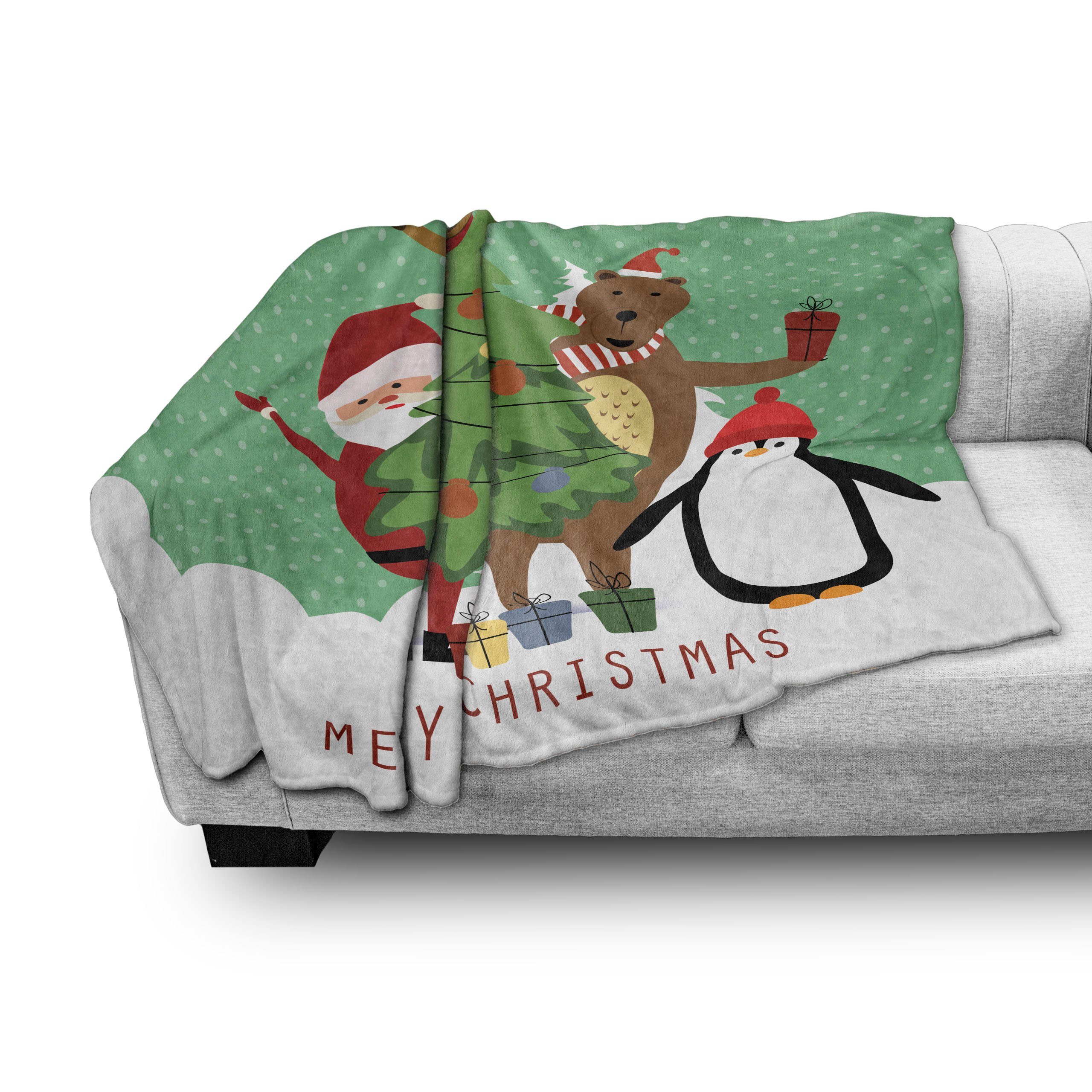 und Plüsch Sankt-Bär Innen- Penguin für Weihnachten den Abakuhaus, Außenbereich, Gemütlicher Wohndecke Deer