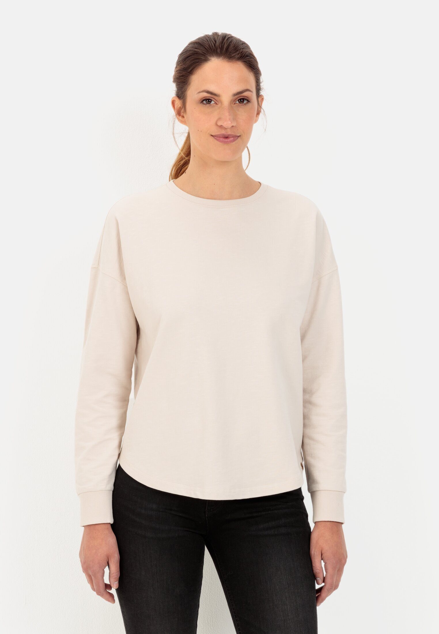 Mandel Baumwolle active reiner aus Sweatshirt camel