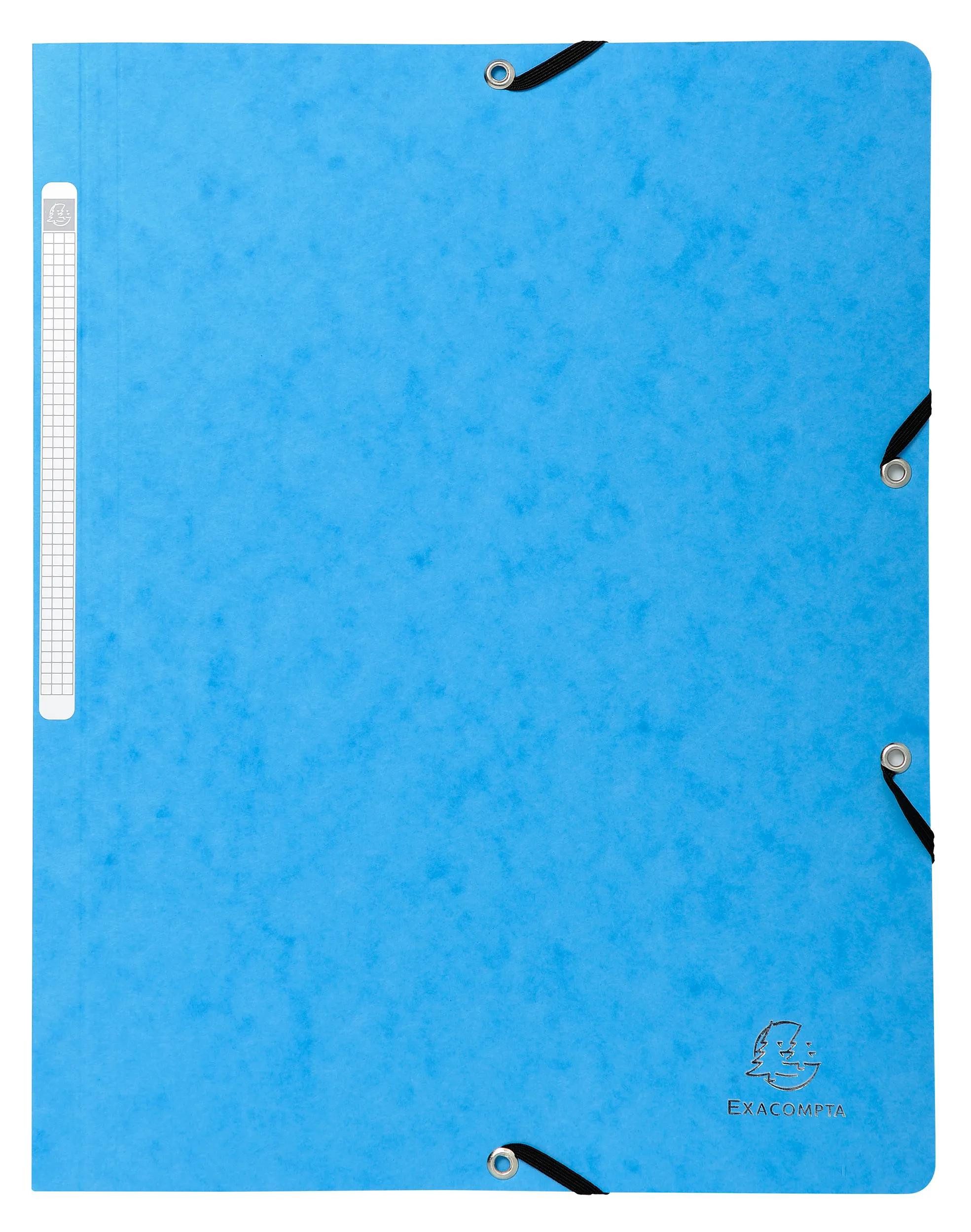Organisationsmappe 25x Eckspannmappe + Gummizug ohne Klappen, Karton, A4, Türkis, 5569E