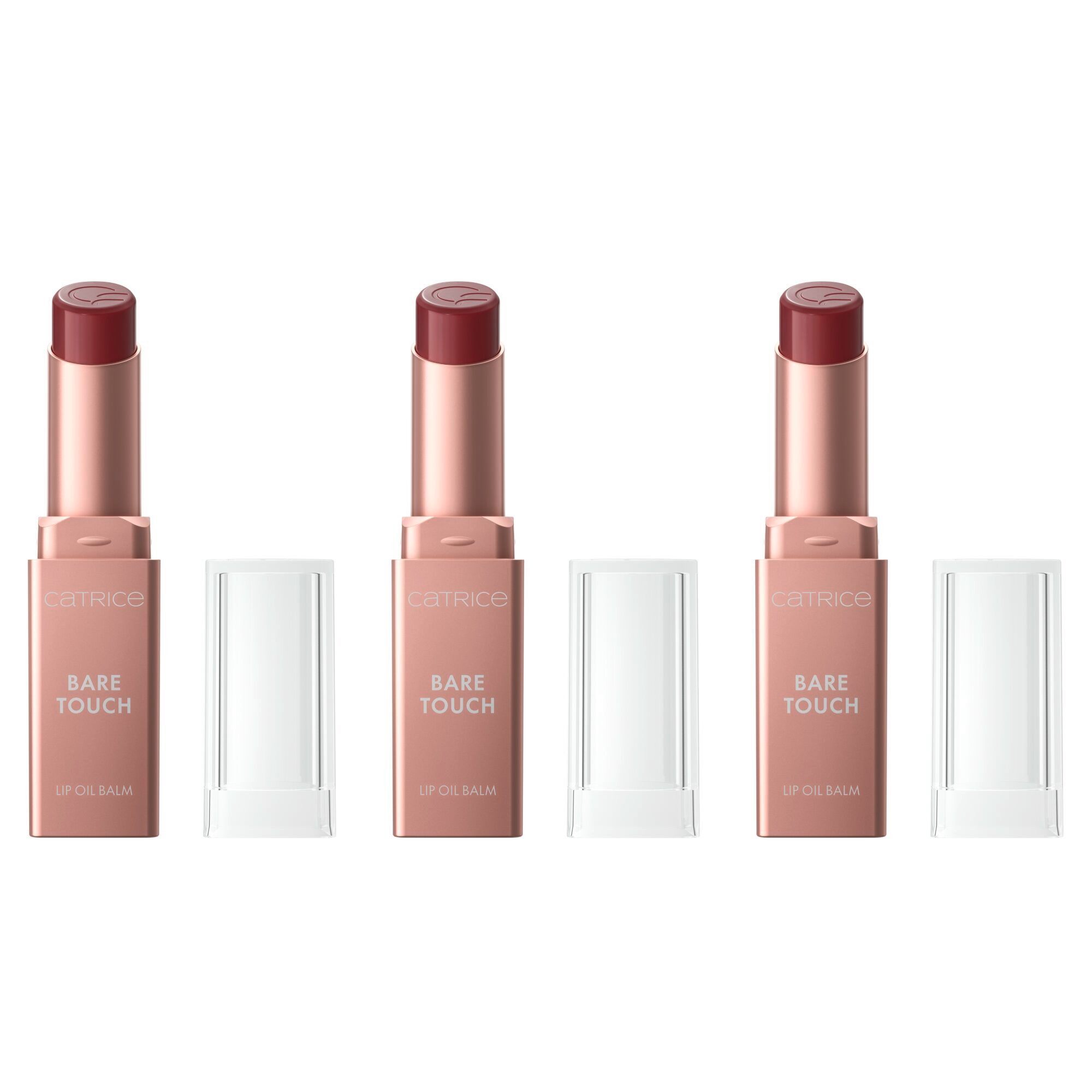 Catrice Lippenbalsam Bare Touch Lip Oil Balm, 3-tlg.