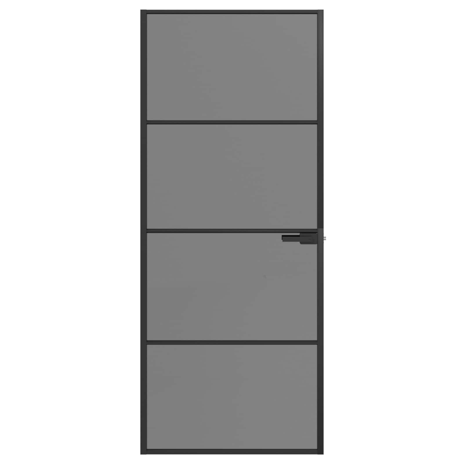 vidaXL Haustür Interior Tür 83 x 201,5 cm Verbautes Glas und Aluminium (1-St)