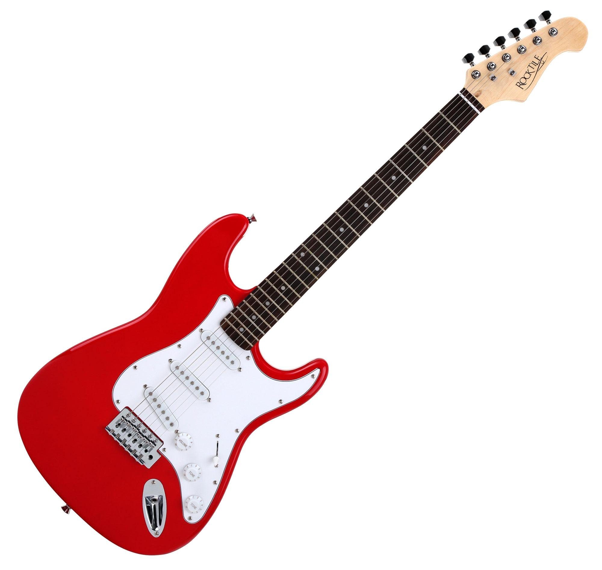 Rocktile E-Gitarre Banger's Pack elektrische Gitarre Komplettset, Banger's Set, inkl. Verstärker, Tasche, Kabel, Gurt, Schule, inkl. Verstärker, Tasche, Kabel, Gurt, Schule