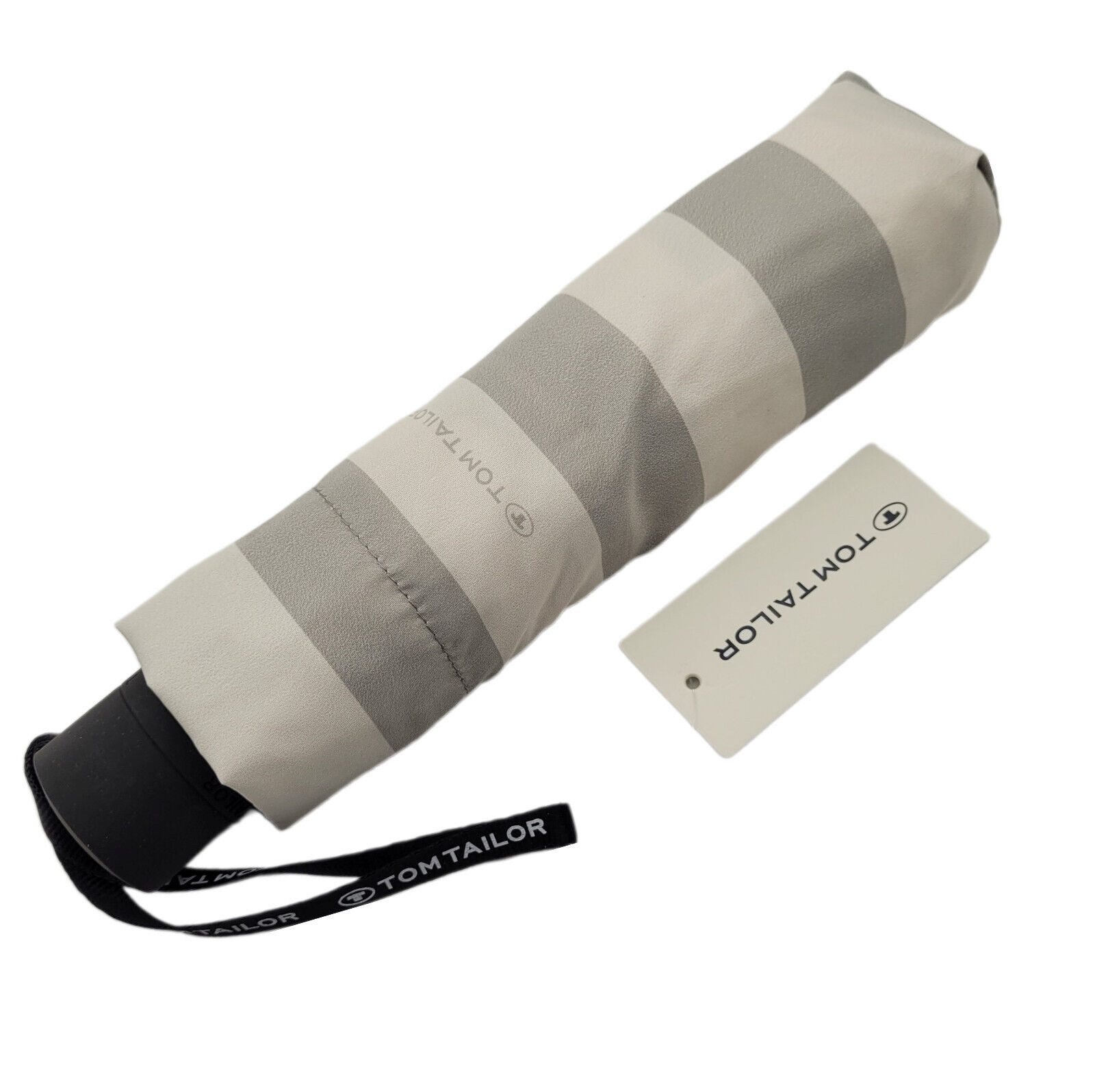 TOM TAILOR Taschenregenschirm Regenschirm Taschenschirm Schirm stone stripes