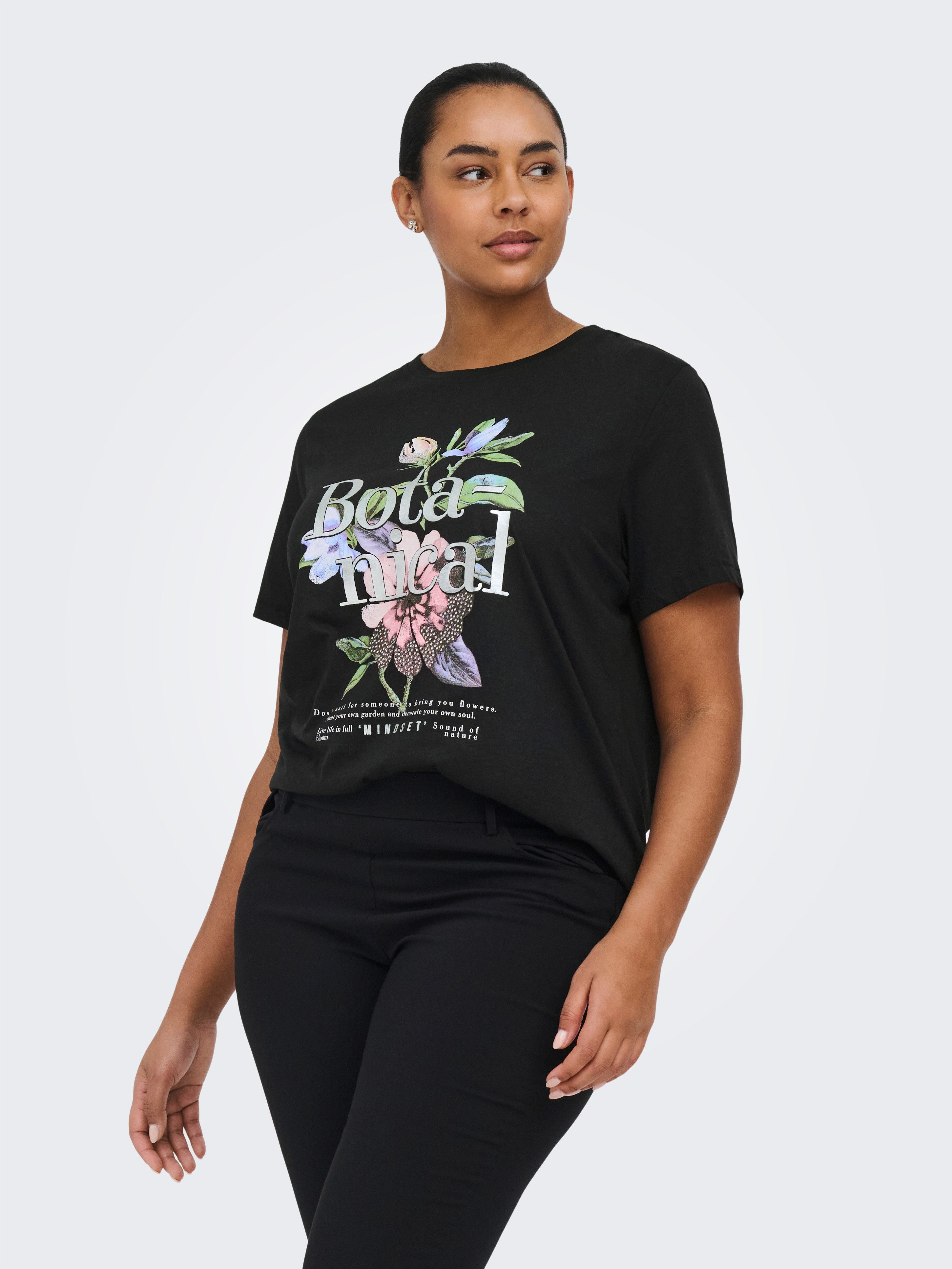 ONLY CARMAKOMA T-Shirt CARPAYTON SS O-NECK JEANS TEE JRS