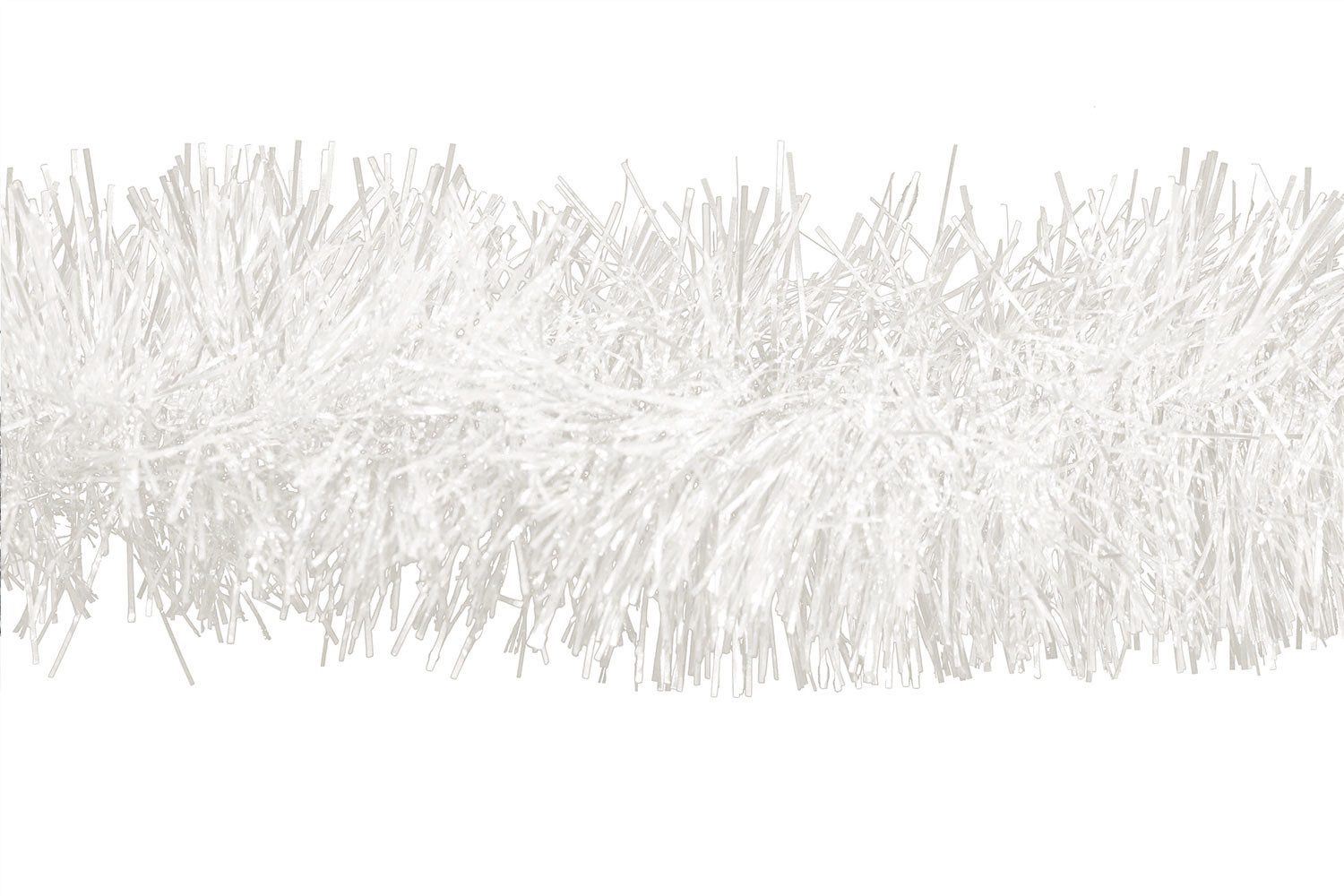 Creativery Girlanden, Weihnachtsgirlande Lametta 10cm x 3m Weiß