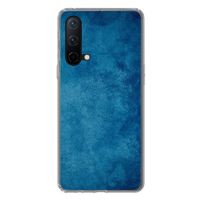 MuchoWow Handyhülle Beton - Blau - Vintage - Strukturiert - Industriell Phone Case Handyhülle OnePlus Nord CE 5G Silikon Schutzhülle