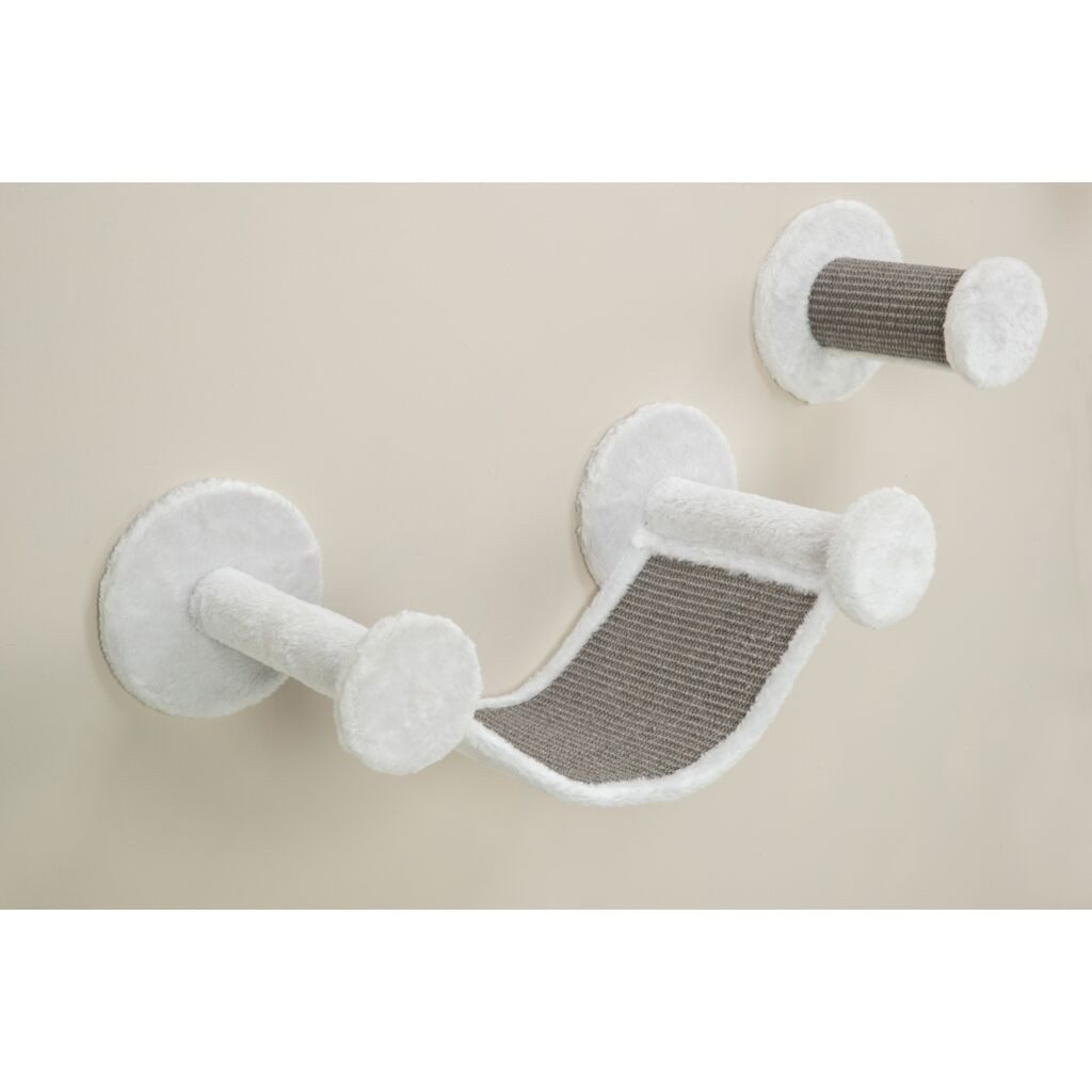 TRIXIE Katzen-Kletterwand Wand-Set - weiß/grau