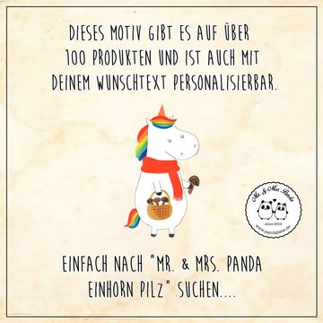 Mr. & Mrs. Panda Metallschild DIN A6 Einhorn Pilz - Weiß - Geschenk, Wandschild, Pilzsammler, Türsc, (1 St)