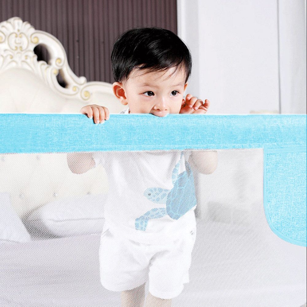 JEOBEST Bettschutzgitter Bettgitter, Kinderbettgitter Babybettgitter, Sicherheitsschutz, Rausfallschutz Bett [Eine Seite] 150 cm/180 cm, aus Metall