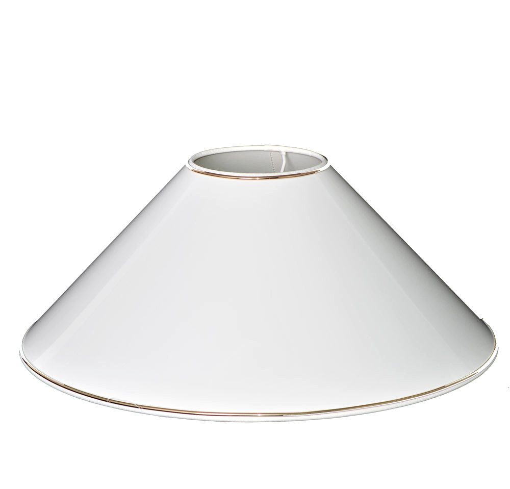 Dirk Davids Leuchten GmbH Лампыschirm Лампыschirm Rund Lack Weiß PVC + Goldprofiel TL 45-12-24cm, Exklusives Design