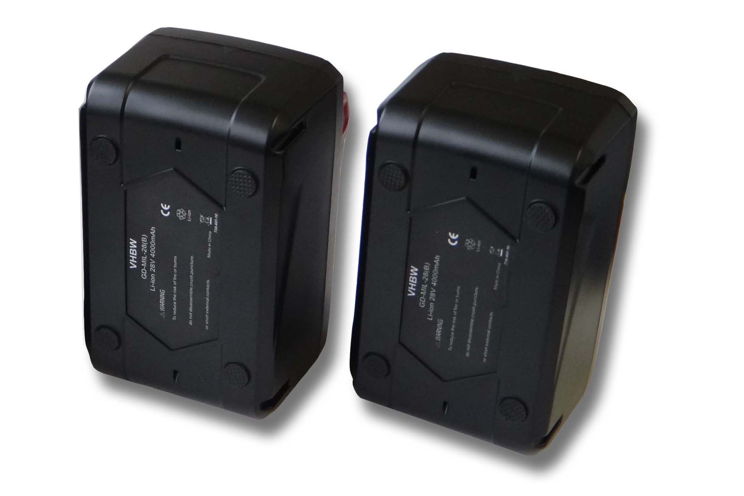 vhbw Akku passend für Kompatibel mit Milwaukee HD28 JSB Stichsäge, HD28 MS Handkreissäge Elektrowerkzeug (4000mAh, 28V, Li-Ion) 4000 mAh