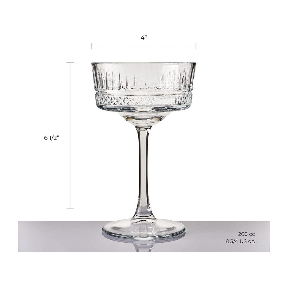 Pasabahce Sektglas Pasabahce Elysia Champagner Coupe 260 ml 4er Set, Glas
