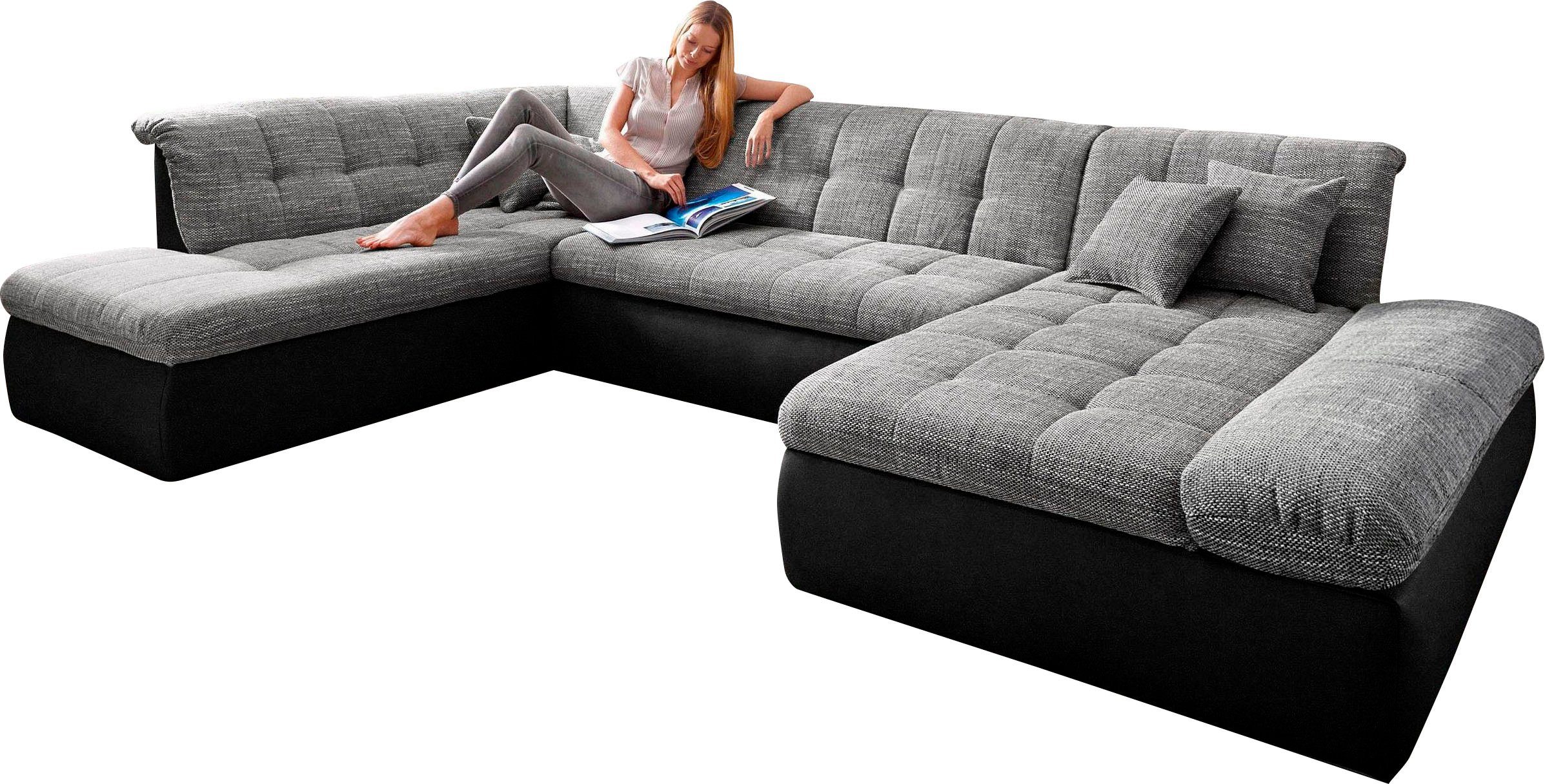 DOMO collection Wohnlandschaft MORIC 353x216x80 cm, mit viel Platz, U-Form, auch in Cord, im XXL-Format, wahlweise mit Bettfunktion und Armlehnenverstellung – Bild 2 von 5