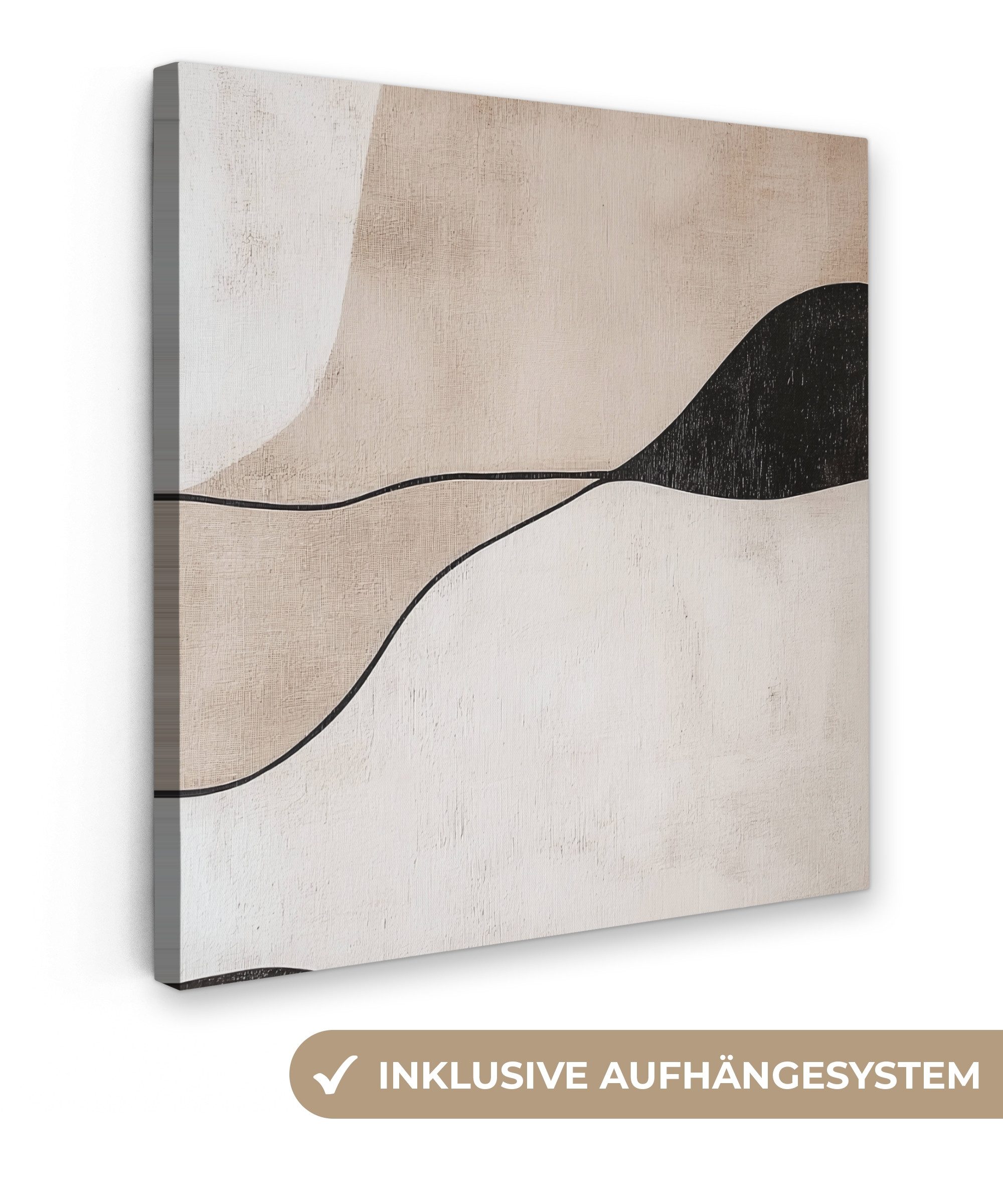 OneMillionCanvasses® Leinwandbild Konturlinien - Abstrakte Landschaft, günstig online kaufen