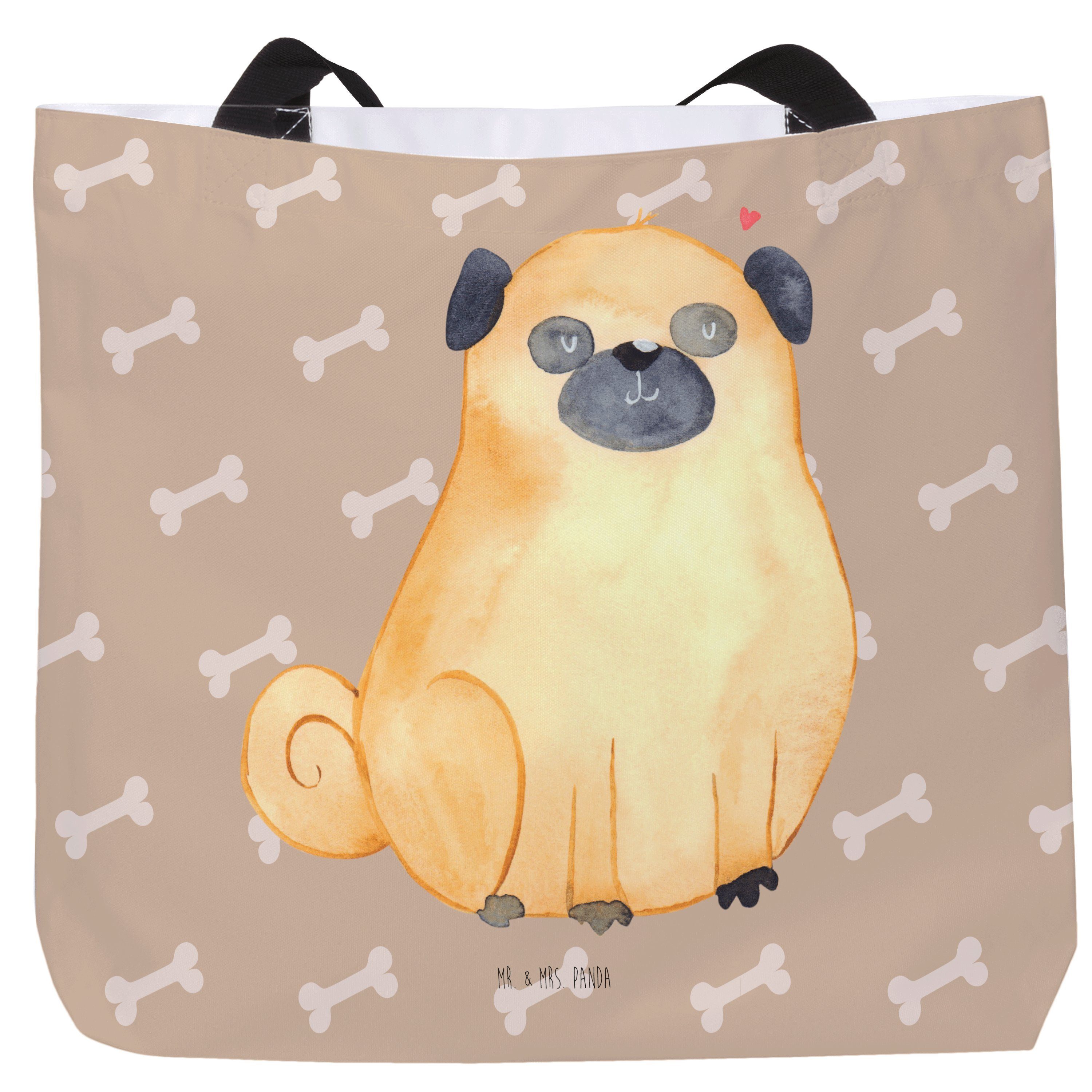 Mr. & Mrs. Panda Shopper Mops - Hundeglück - Geschenk, Hunderasse, Schultasche, Haustier, Hund (1-tlg)