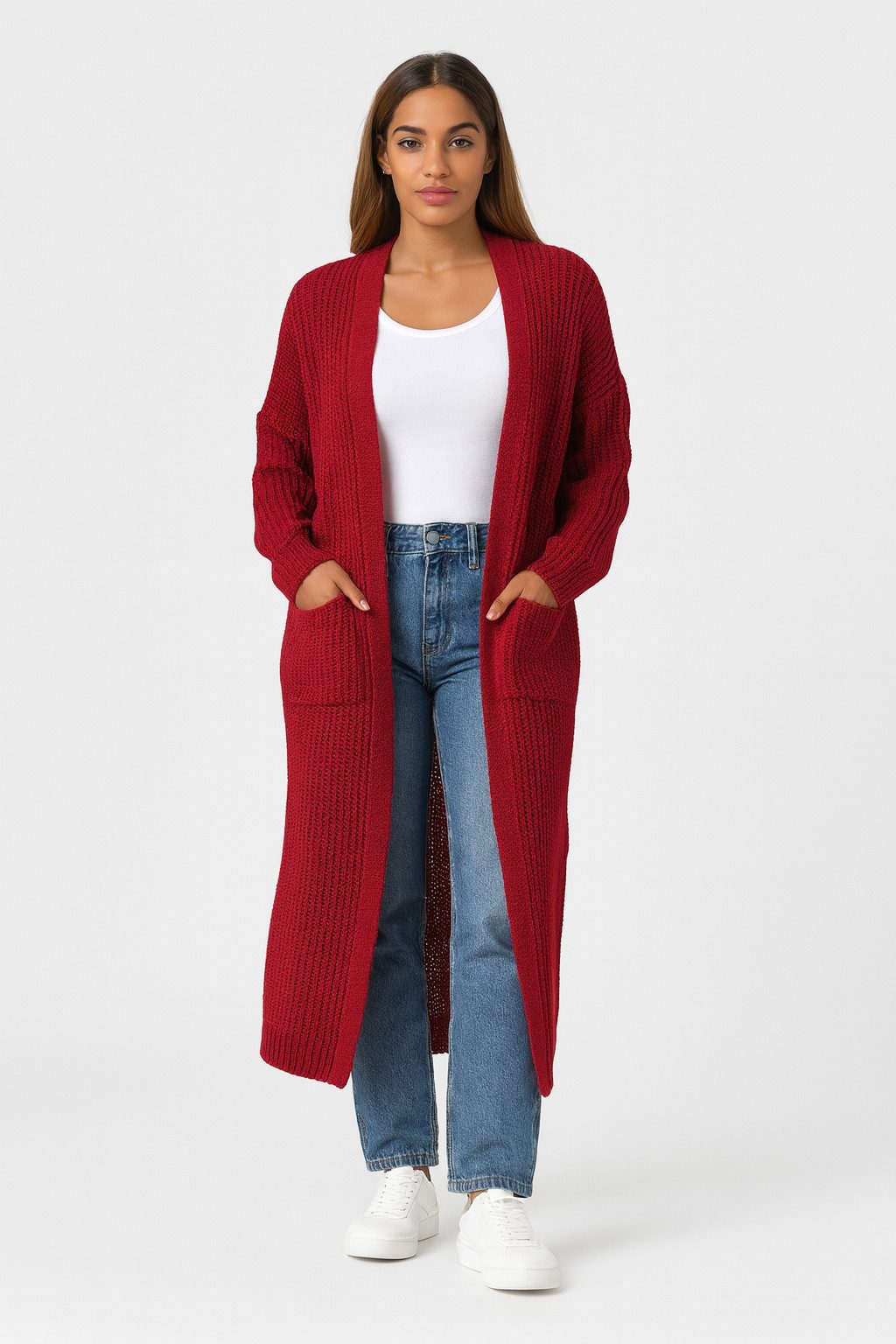 Worldclassca Longstrickjacke Worldclassca Strickjacke Cardigan Strickmantel Winter Pullover lang