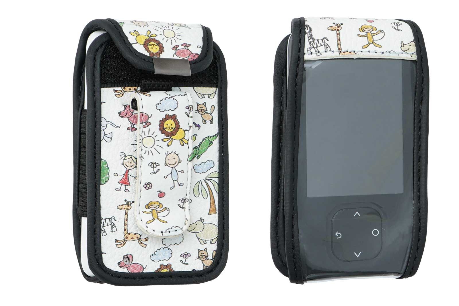 caseroxx Blutzuckermessgerät Ledertasche mit Gürtelclip für Dexcom G7 / ONE+