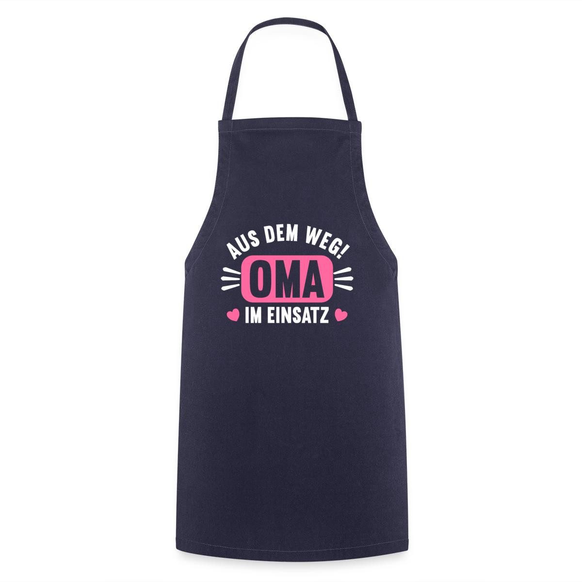 Spreadshirt Kochschürze Aus Dem Weg Oma Im Einsatz, Lustige Oma Kochschürze, (1-tlg)
