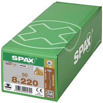 SPAX Schraube SPAX 251010802005 Tellerschrauben 8 mm 200 mm T-Profil Stahl gehär